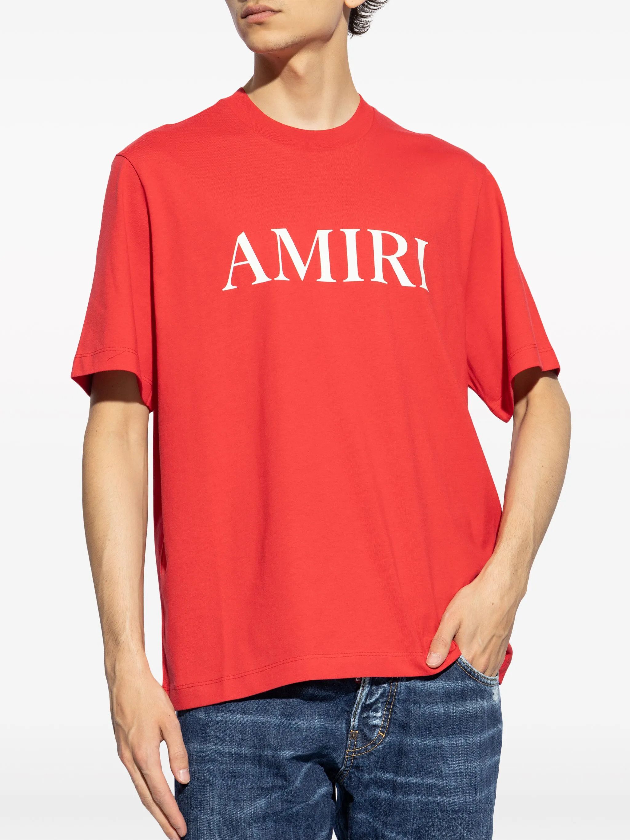 Amiri o1w1db10925 Logo Print T-Shirt in Red Size US L / EU 52-54 / 3 - 3 Thumbnail