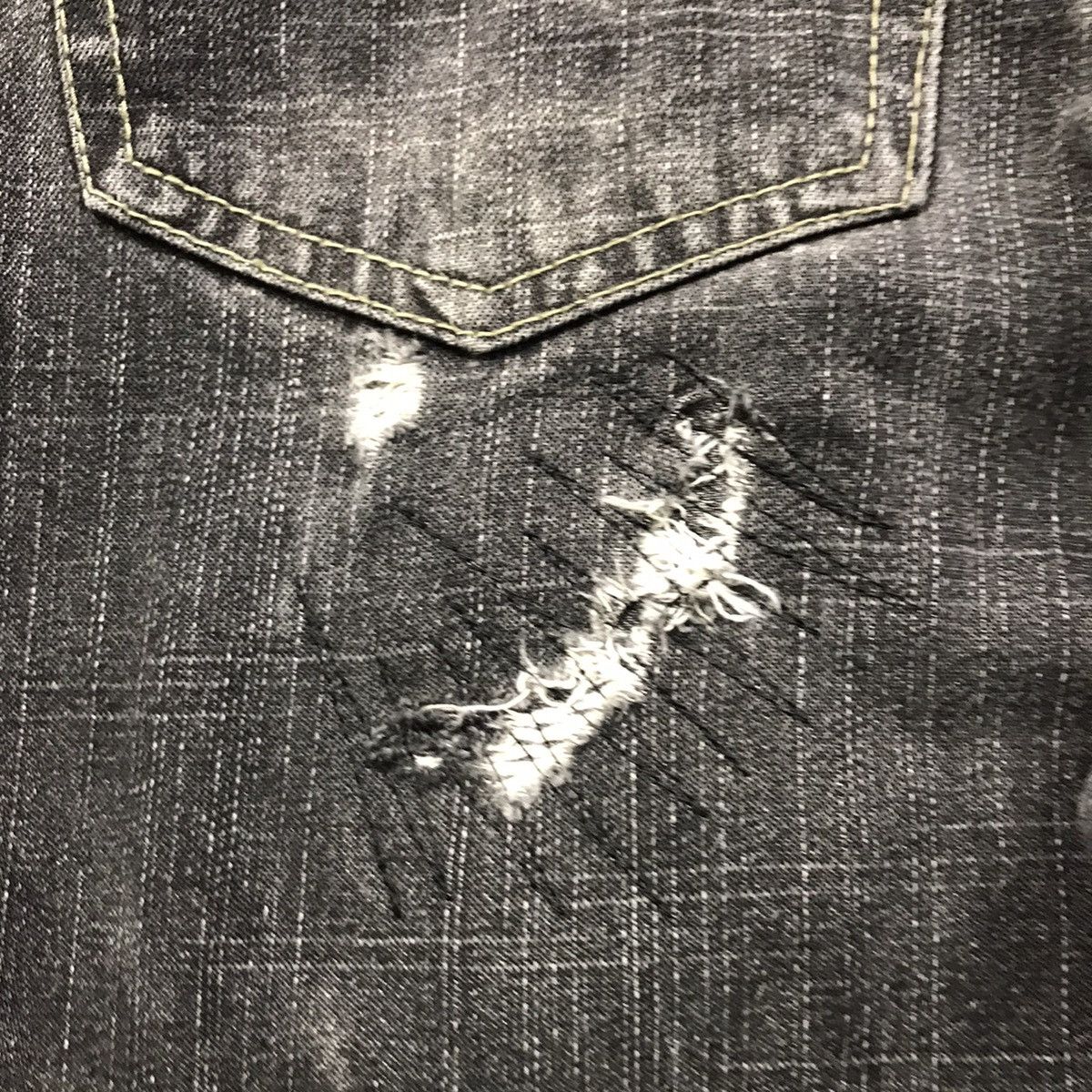 If Six Was Nine BUFFALO DISTRESSED IF SIX WED NINA STYLE BLACK FADED PANTS Size US 30 / EU 46 - 11 Thumbnail