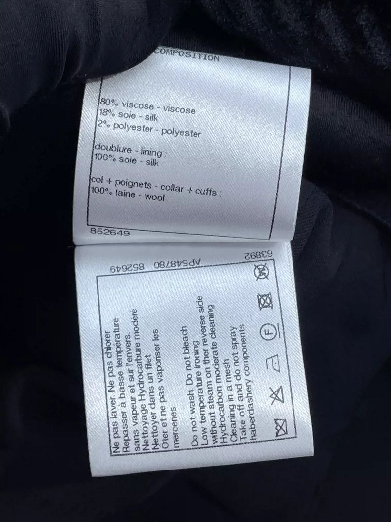 Chanel Chanel 22B blue and black color block four-pocket velvet ja Size XS / US 0-2 / IT 36-38 - 7 Thumbnail