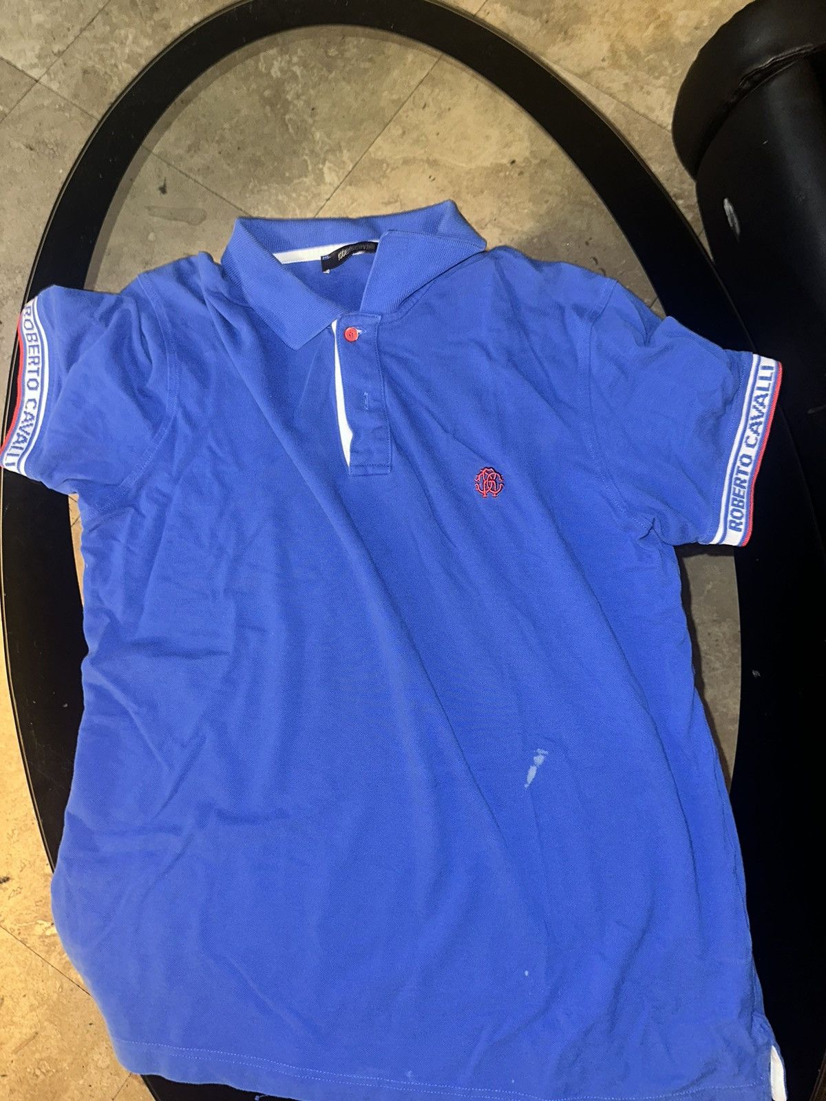Roberto Cavalli Roberto cavalli print logo print polo Size US XL / EU 56 / 4 - 1 Thumbnail