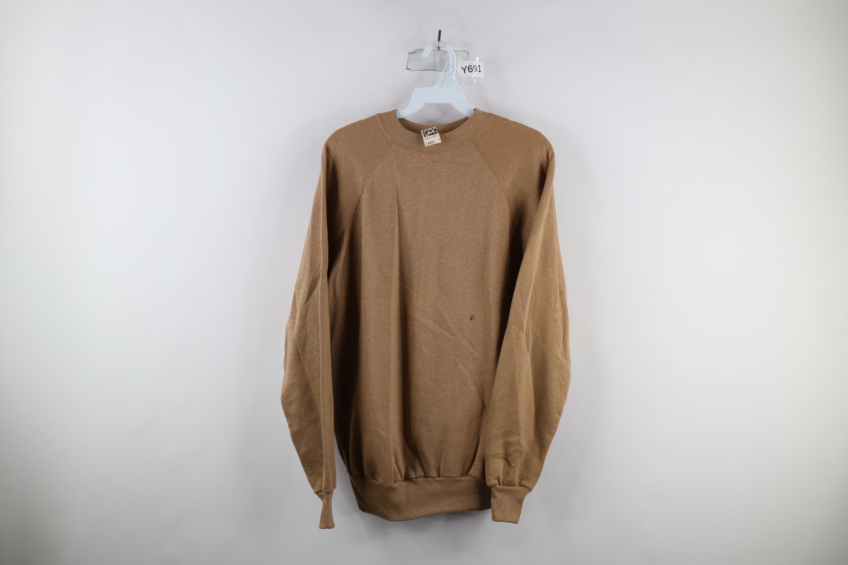 Deadstock Vintage 80s Gap Crewneck Sweatshirt Brown USA