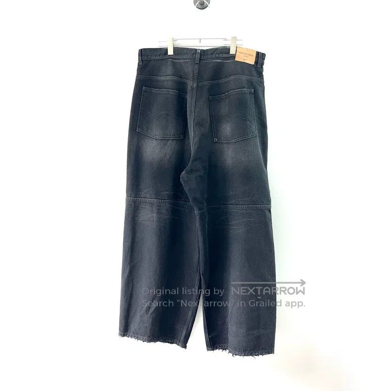 Balenciaga Balenciaga size L Black Waxed Waist Drawstring Loose Wide Size US 27 - 2 Thumbnail