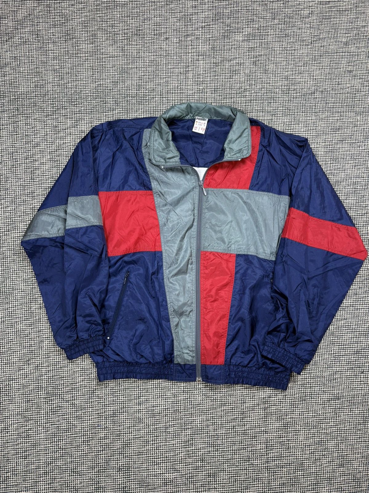 Puma 90s puma color block zip up nylon boxy jacket blokecore Size US XL / EU 56 / 4 - 1 Thumbnail
