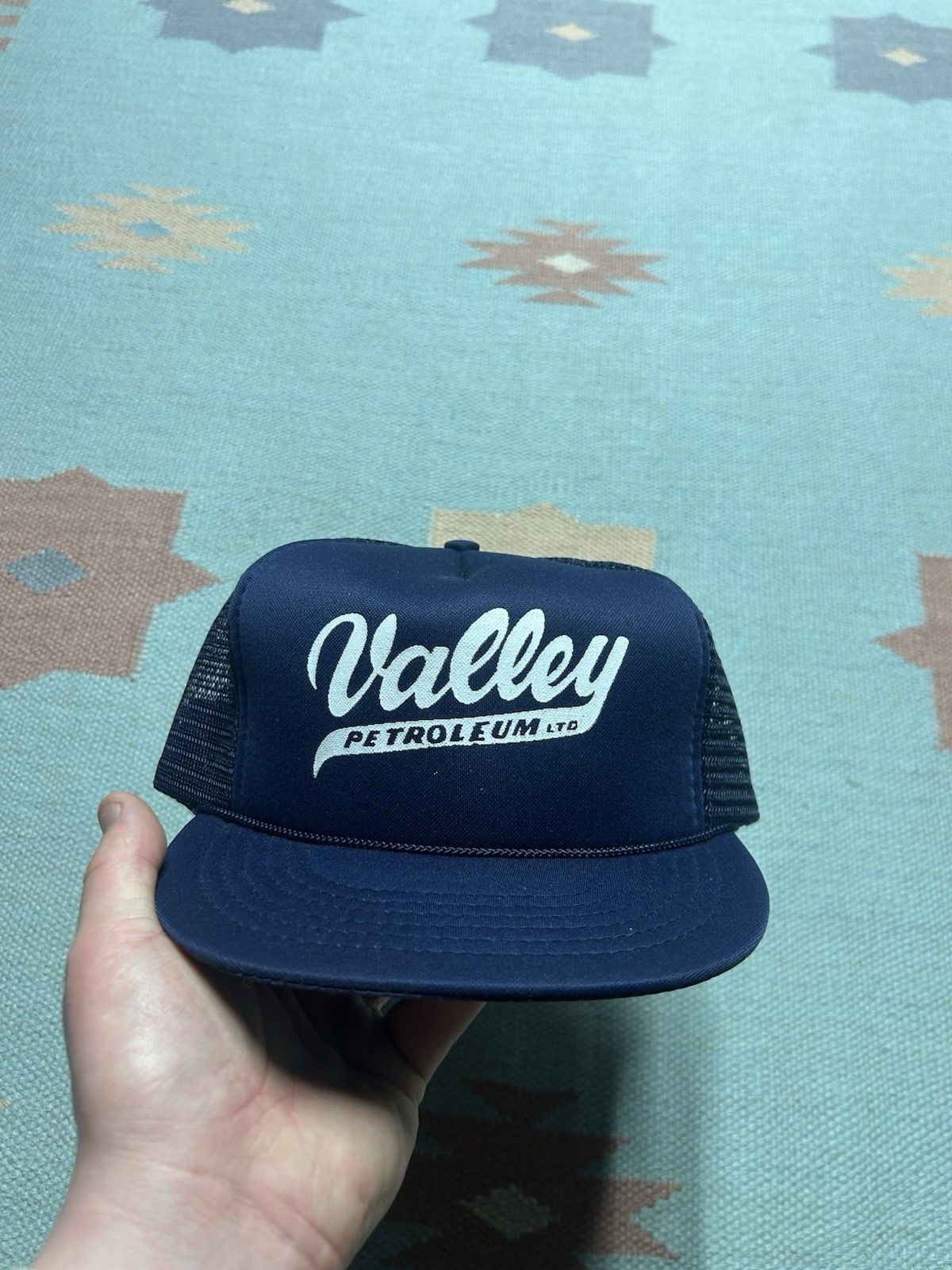 Vintage Vtg trucker hat mesh Valley Petreoleum oil gas Michigan blue Size ONE SIZE - 2 Thumbnail
