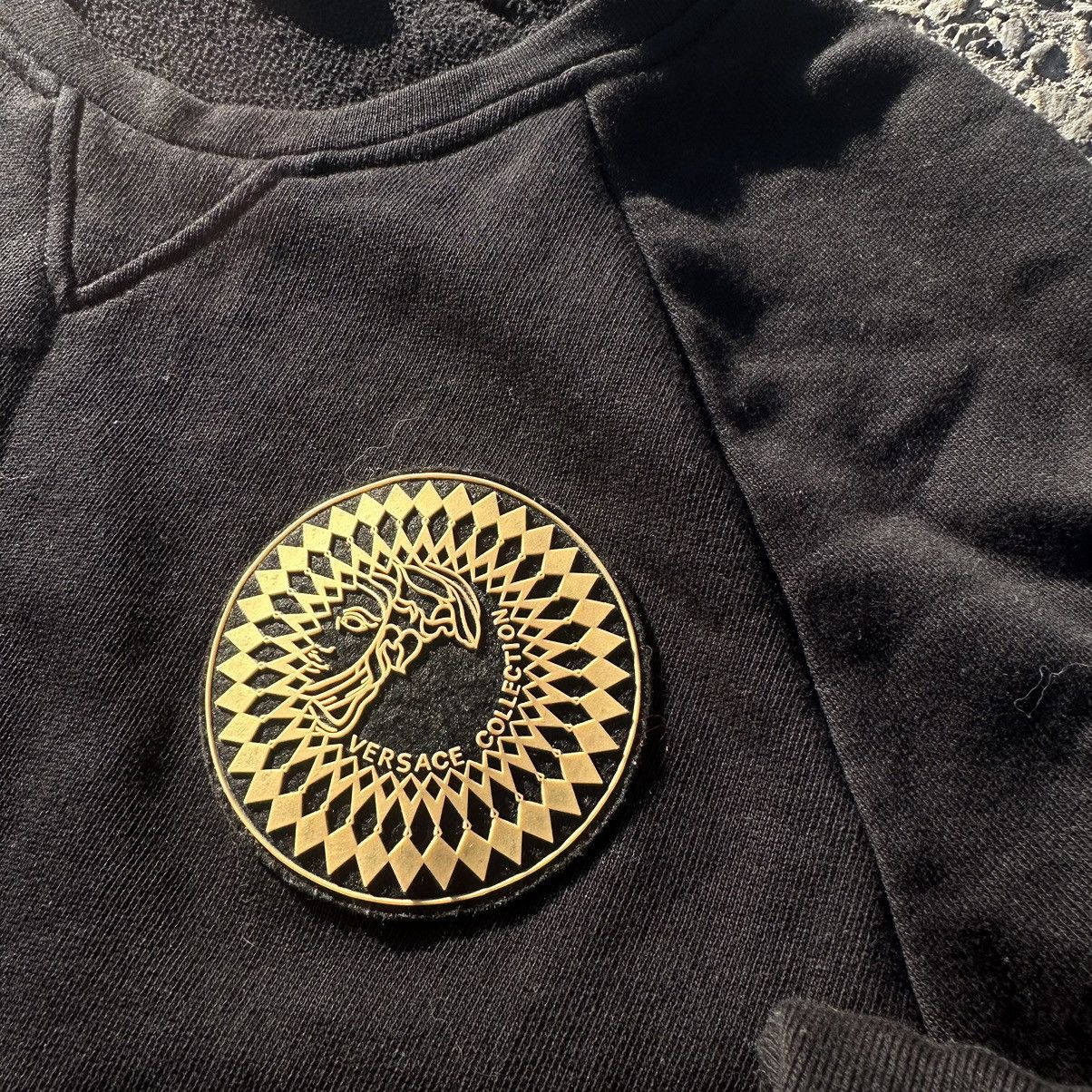 Versace Versace Black Crewneck Size US L / EU 52-54 / 3 - 3 Thumbnail