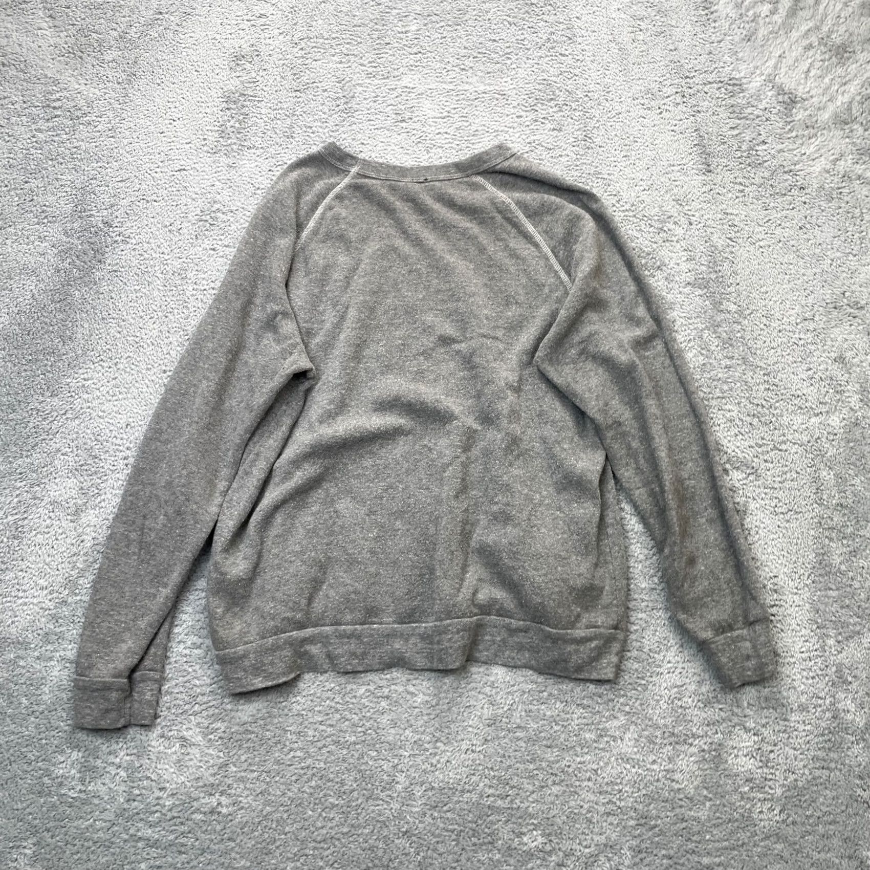 Vintage Owl Sweatshirt Mens Large Gray Heathered Graphic Print Fleece Lined Bohemian Size US L / EU 52-54 / 3 - 2 Thumbnail