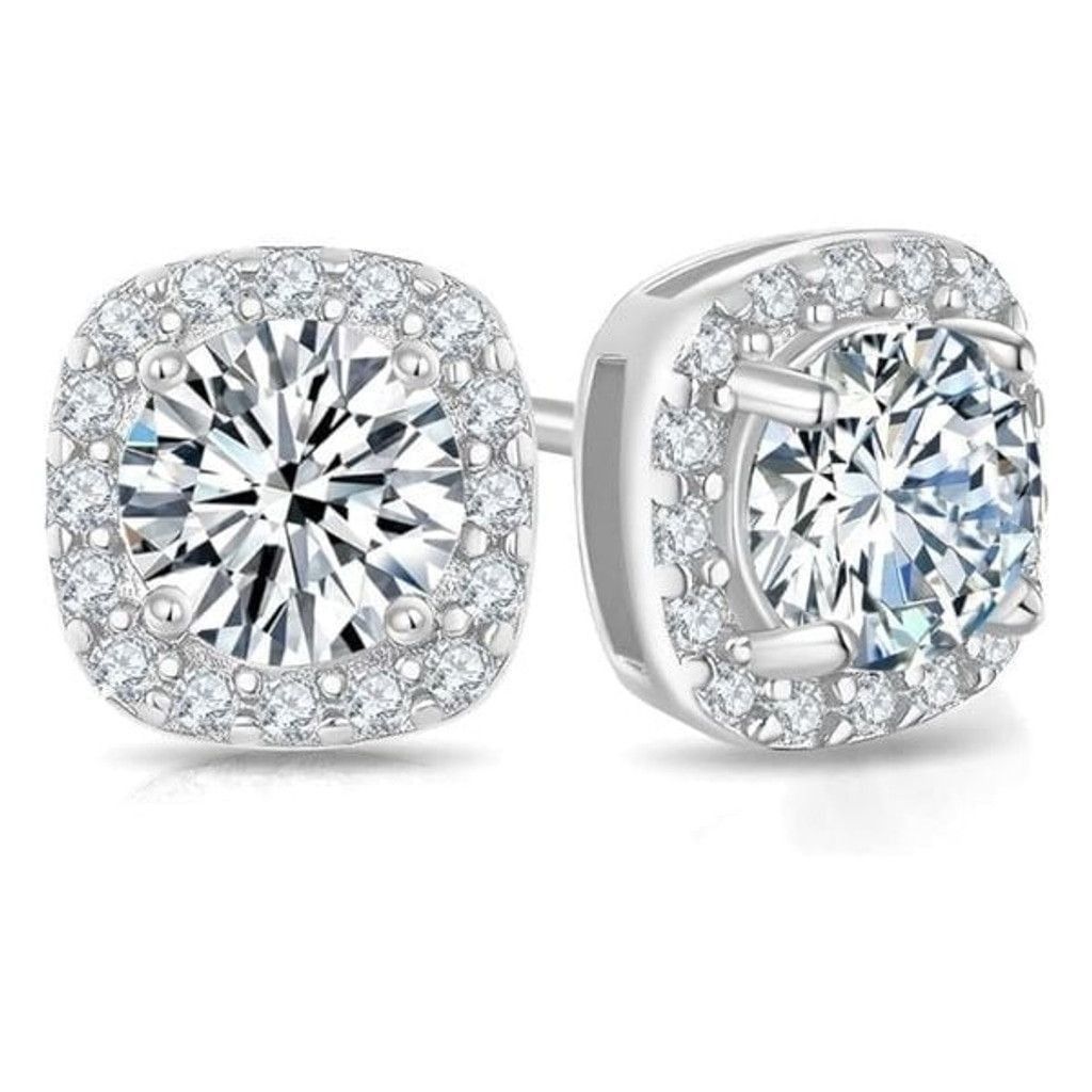 Other New Moissanite Stud Earrings 925 Sterling Silver Size ONE SIZE - 1 Thumbnail
