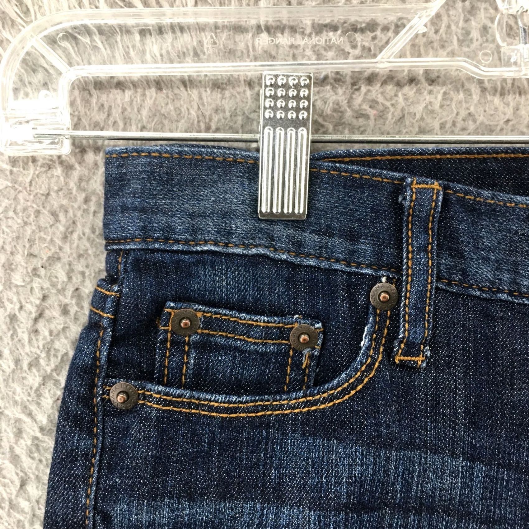 Banana Republic Banana Republic Stretch Cut-Off Shorts Womens 0 Blue Denim Cotton Blend Zip Size 25" / US 0 / IT 36 - 2 Thumbnail
