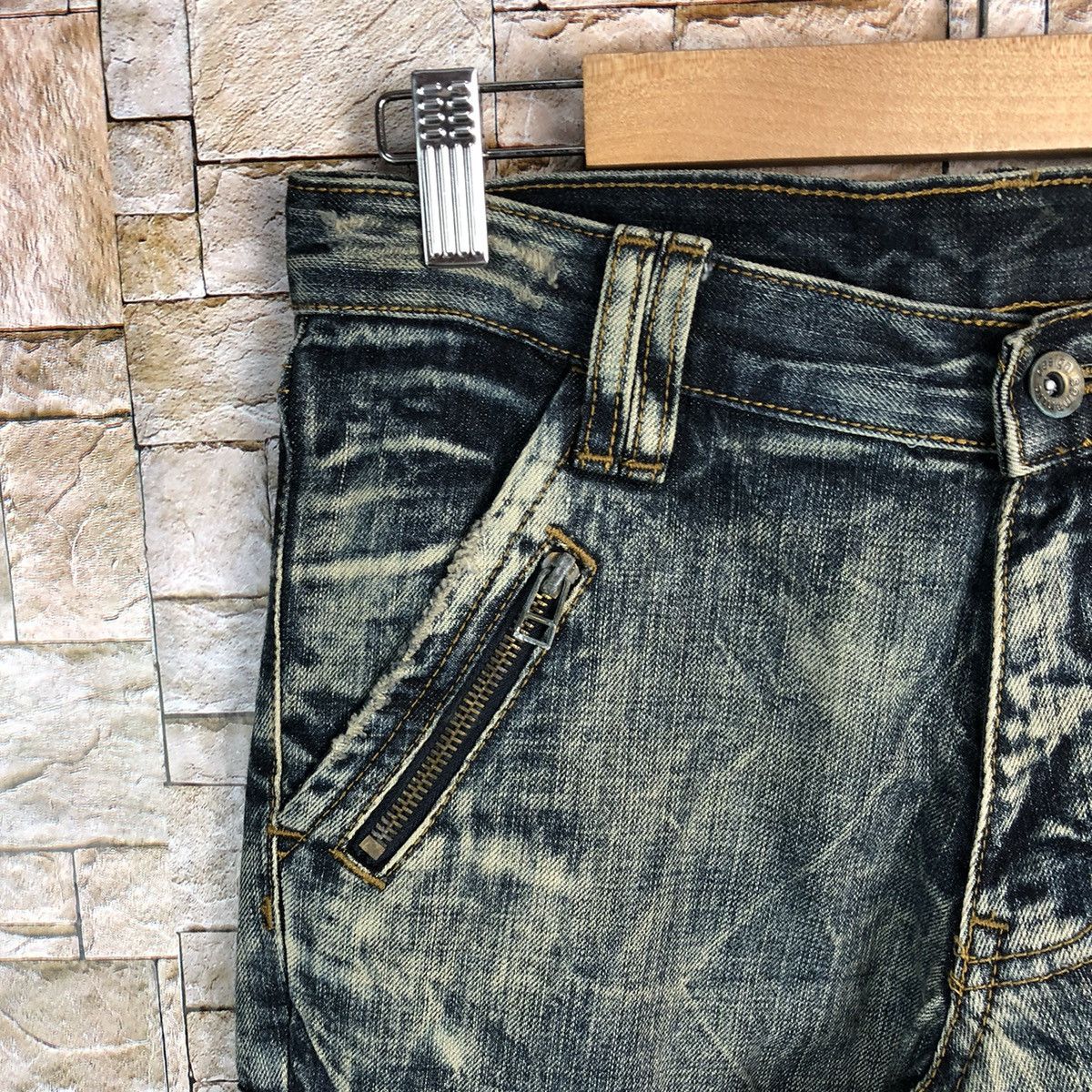 semanticdesign DL Semantic Design Blue Distressed Denim Pants #A144 Size US 28 / EU 44 - 8 Thumbnail