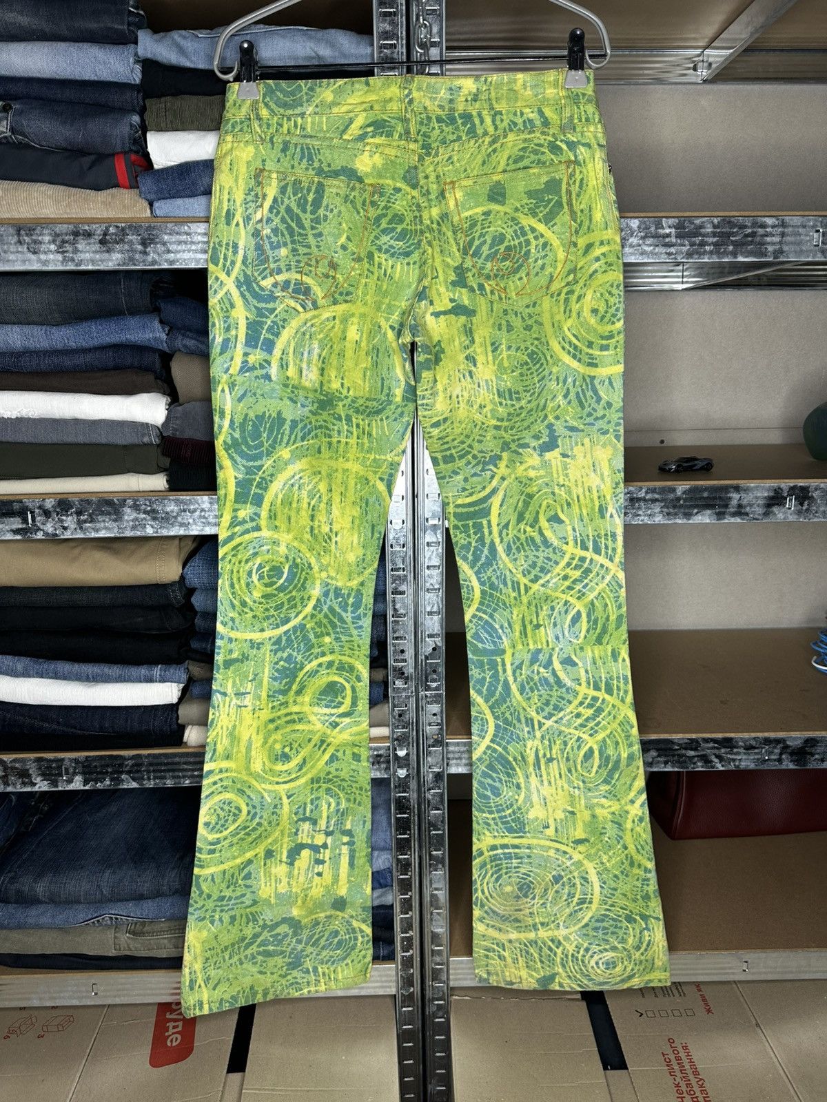 Custo Barcelona Custo Barcelona Bootcut Abstract Print Flared Pants Y2K Art Size 28" / US 6 / IT 42 - 2 Thumbnail