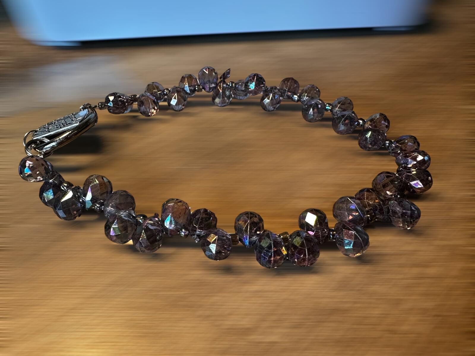 Unknown London Phone Wrist Strap with Faceted Purple Beads Size ONE SIZE - 4 Thumbnail