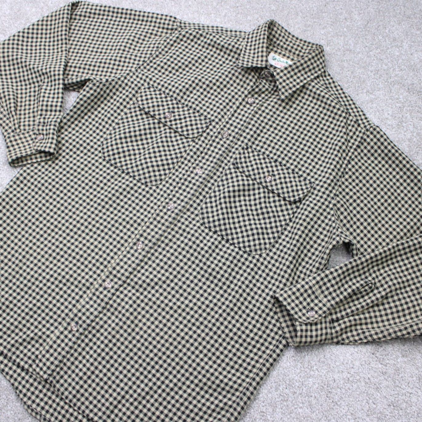 Vintage Gander Mountain Shirt Mens Large Tall LT Yellow/Black Cotton Long Sleeve Button-Up Shirt Size US L / EU 52-54 / 3 - 4 Thumbnail