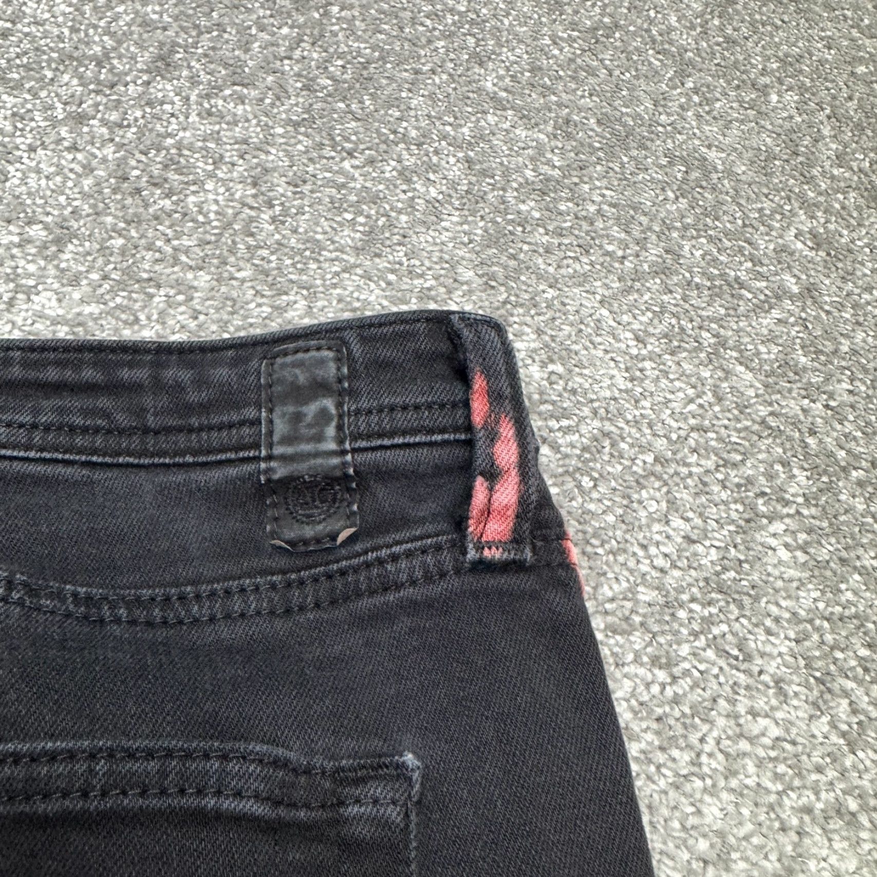 Denime AG Adriano Goldschmied Slim Straight Jeans Mens 36x32 Black Denim Casual Streetwear Size US 36 / EU 52 - 5 Thumbnail