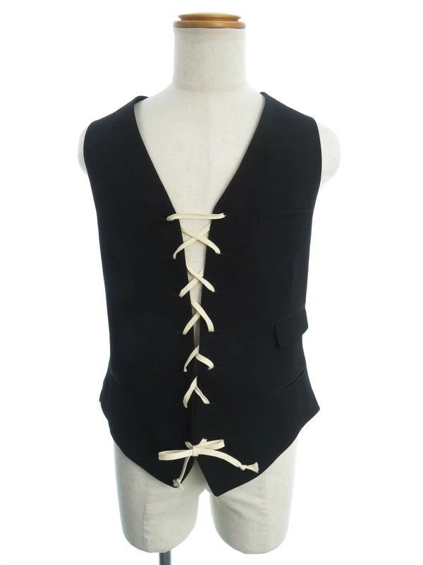 Yohji Yamamoto Yohji Yamamoto Pour Homme - W/Gabardine LACE-UP VEST Size US L / EU 52-54 / 3 - 2 Thumbnail