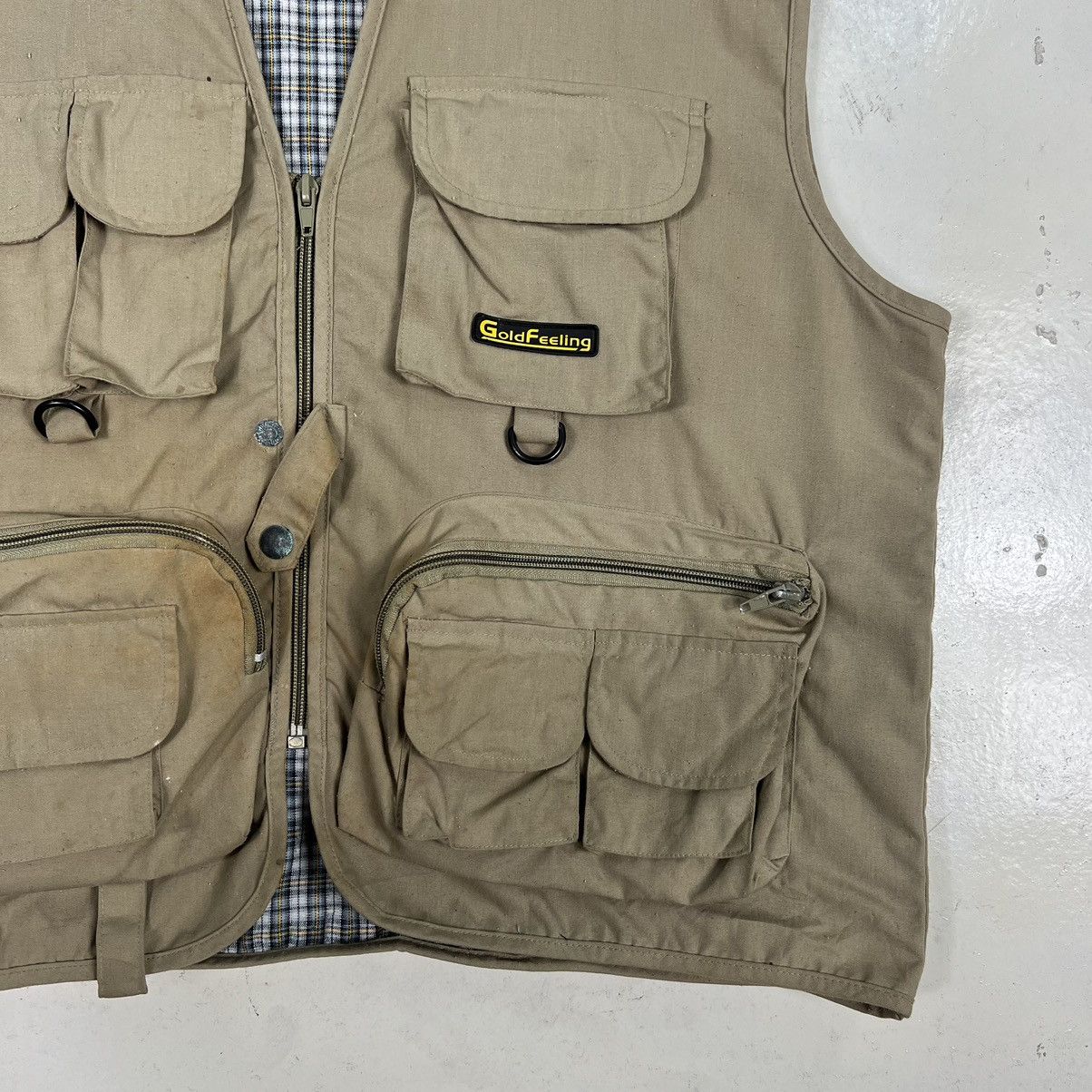 Japanese Brand 🔥 GOLD FELING MULTI POCKET FISHING VEST Size US L / EU 52-54 / 3 - 5 Thumbnail
