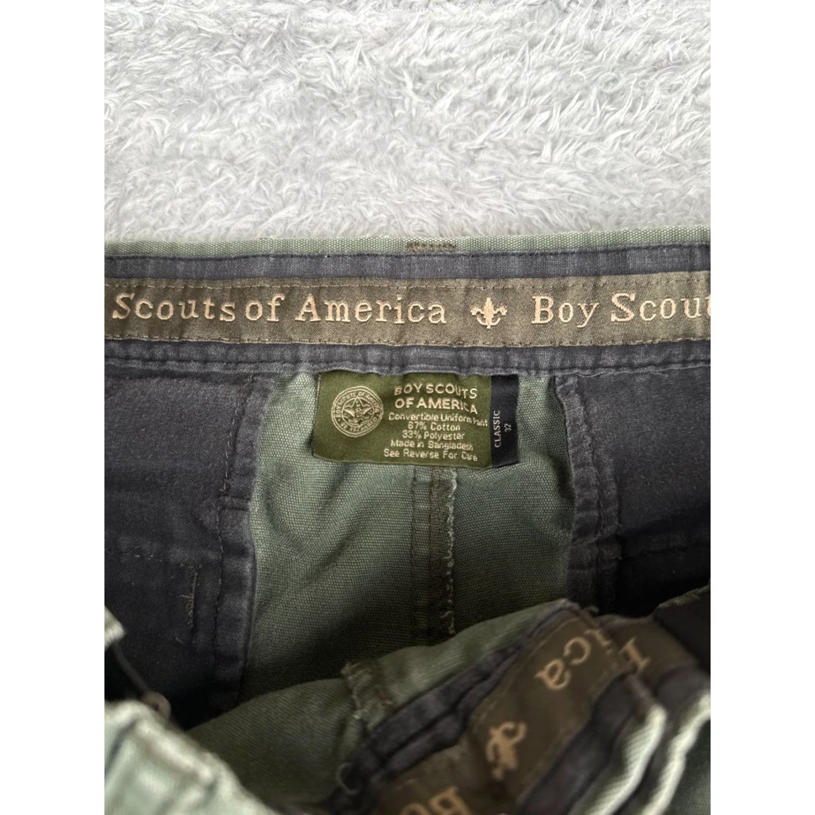 Vintage VINTAGE Boy Scouts Pants Adult 32 Green Cargo Convertible Uniform Cotton Blend 32x31 Mens Boys Size US 32 / EU 48 - 6 Thumbnail