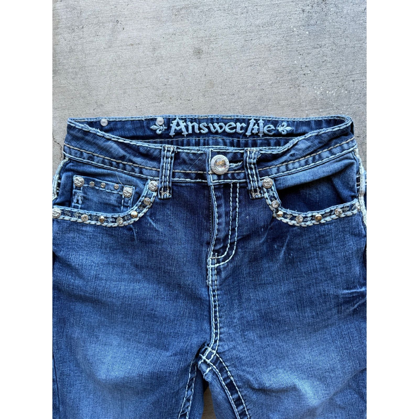 Other Y2K Answer Me Jeans Studded Bootcut Size 28x29 Size 28" / US 6 / IT 42 - 4 Thumbnail