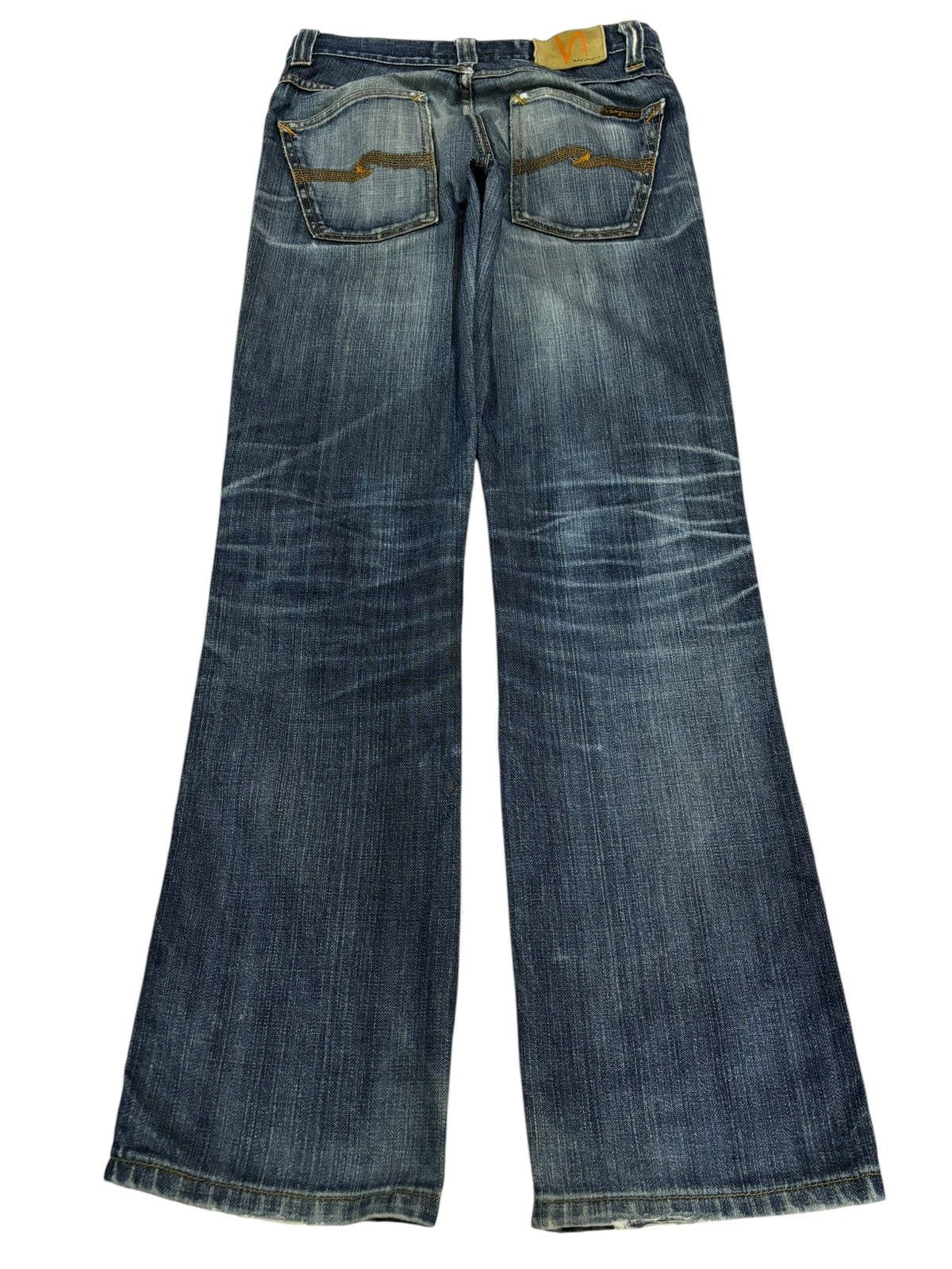 Nudie Jeans × Vintage 90s Vintage Nudie Faded Indigo Jeans Size US 29 - 2 Thumbnail