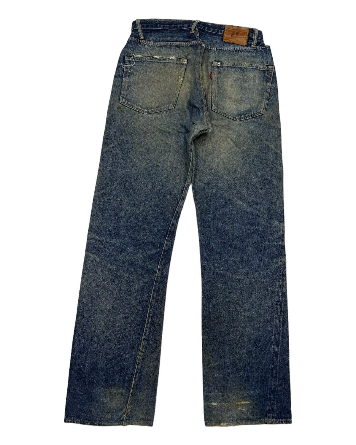 Denime VINTAGE DENIME REDLINE SELVEDGE DISTRESSED DENIM JEANS Size US 30 / EU 46 - 4 Thumbnail