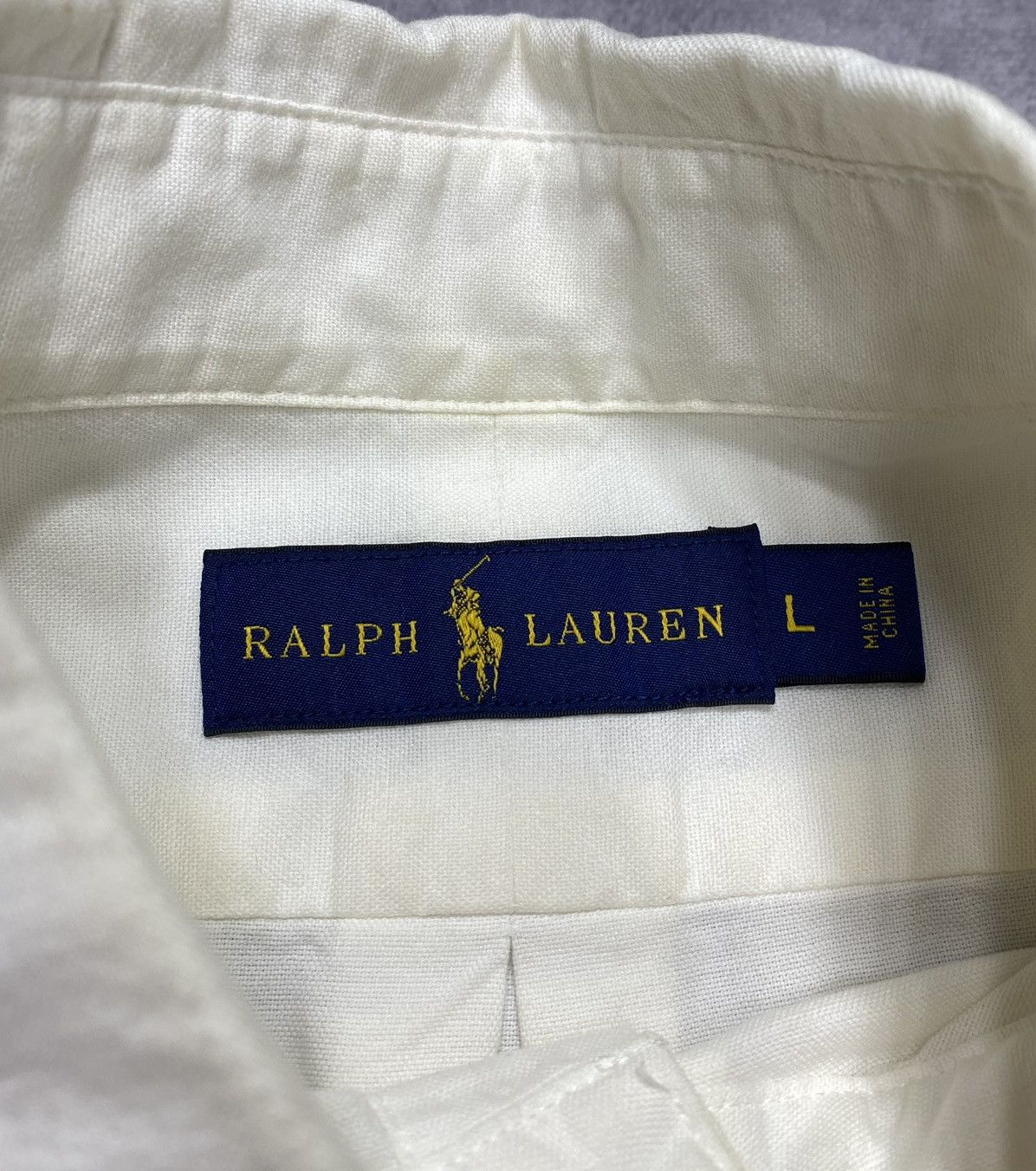 Polo Ralph Lauren Vintage Polo Ralph Lauren Classic Fit White Oxford Shirt Size US L / EU 52-54 / 3 - 2 Thumbnail