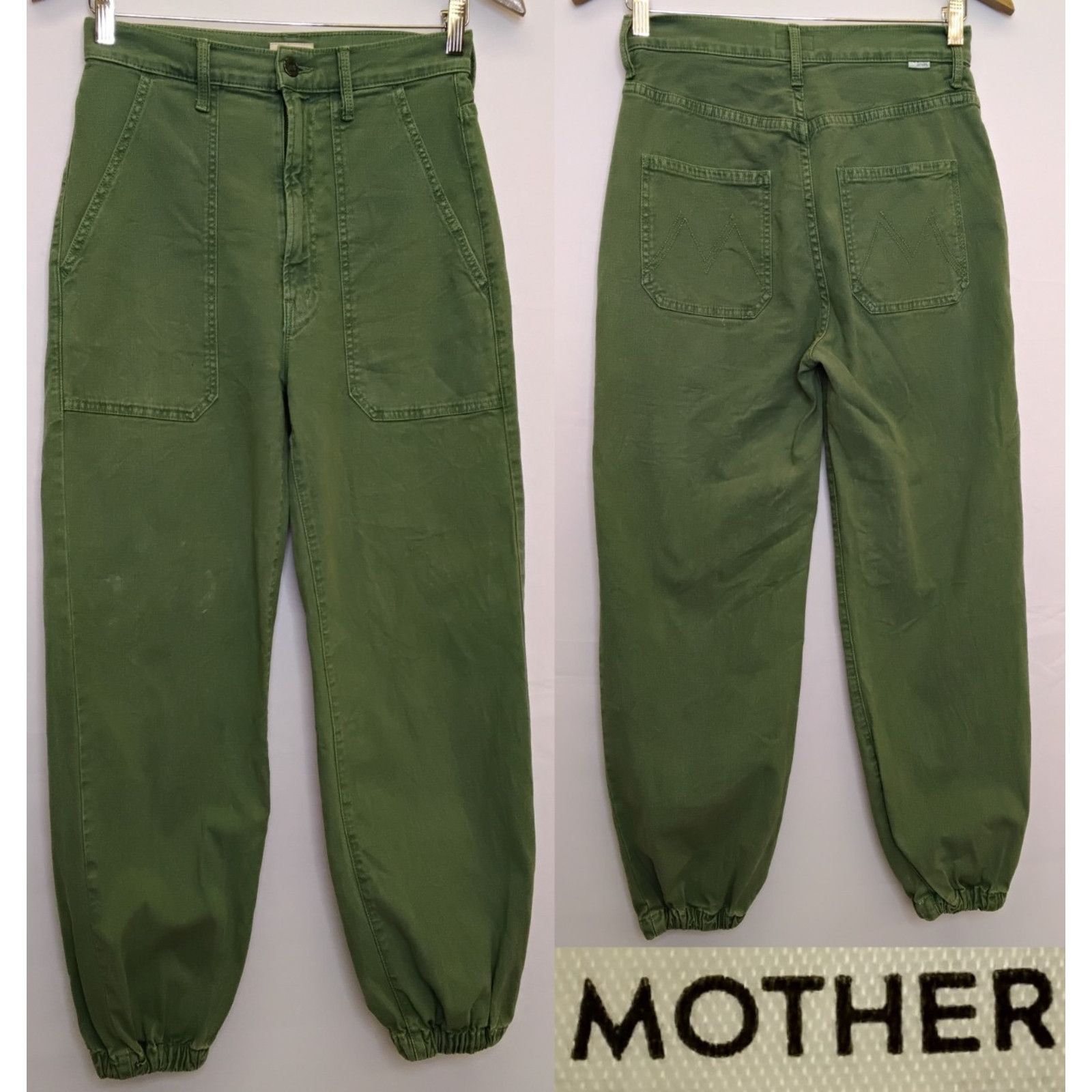 MOTHER Mother The Wrapper Patch Springy Ankle Jeans Size 26 Green Size 26" / US 2 / IT 38 - 1 Thumbnail