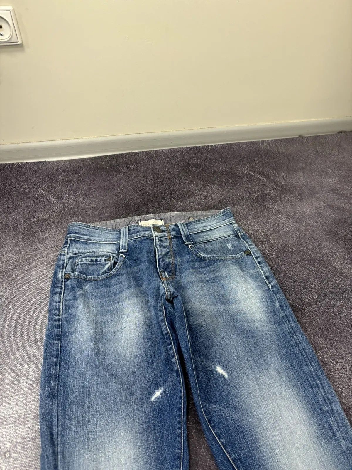 G-Star × Vintage Vintage G-Star Raw Y2K Faded Blue Avant Garde Denim Jeans Size US 32 / EU 48 - 8 Thumbnail