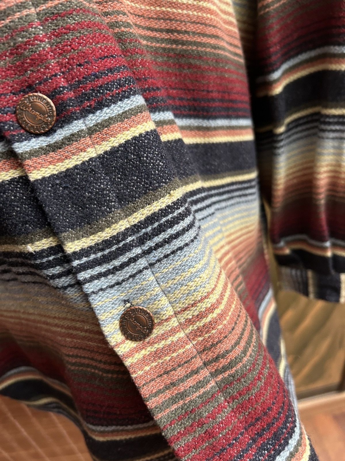 Wrangler Wrangler Striped Native Pattern Wool Blend Southwest Shirt Size US M / EU 48-50 / 2 - 4 Thumbnail