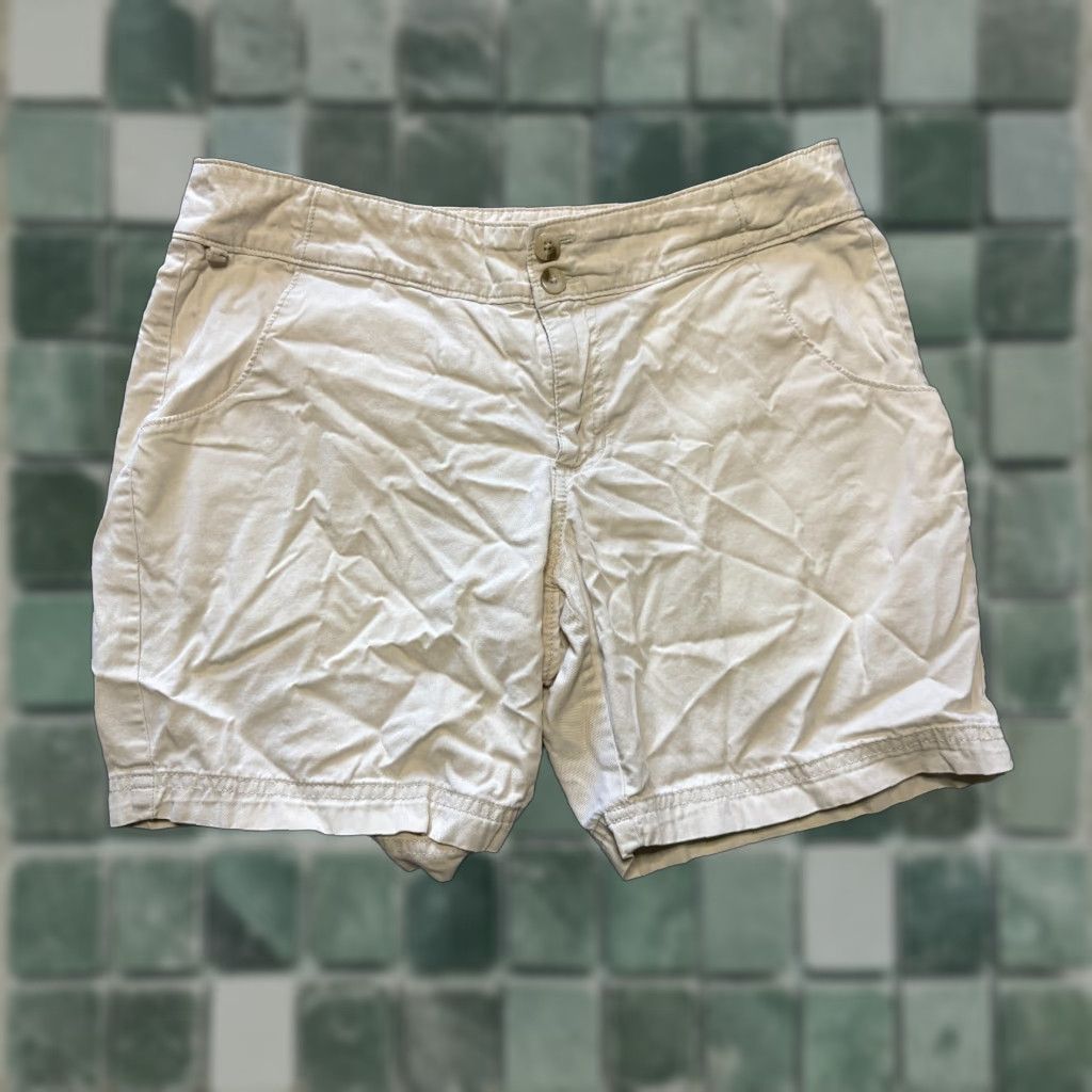 Vintage Columbia PFG Shorts Womens Size 8 Beige 100% Cotton Outdoor Fishing Hiking Athletic Pockets Size 30" / US 8 / IT 44 - 1 Thumbnail