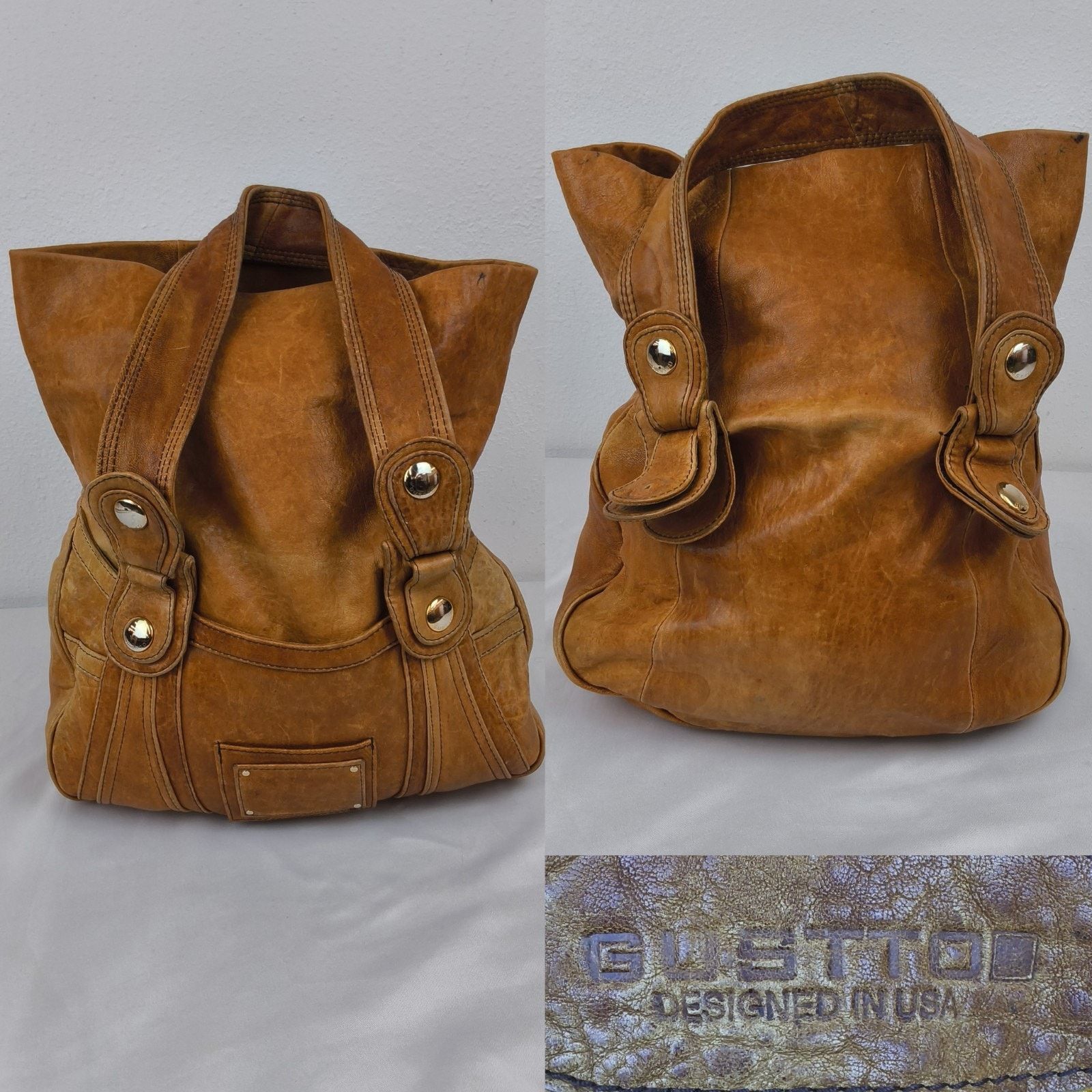 Other Gustto Handbag Brown Leather Hobo Bag Purse Size ONE SIZE - 1 Thumbnail