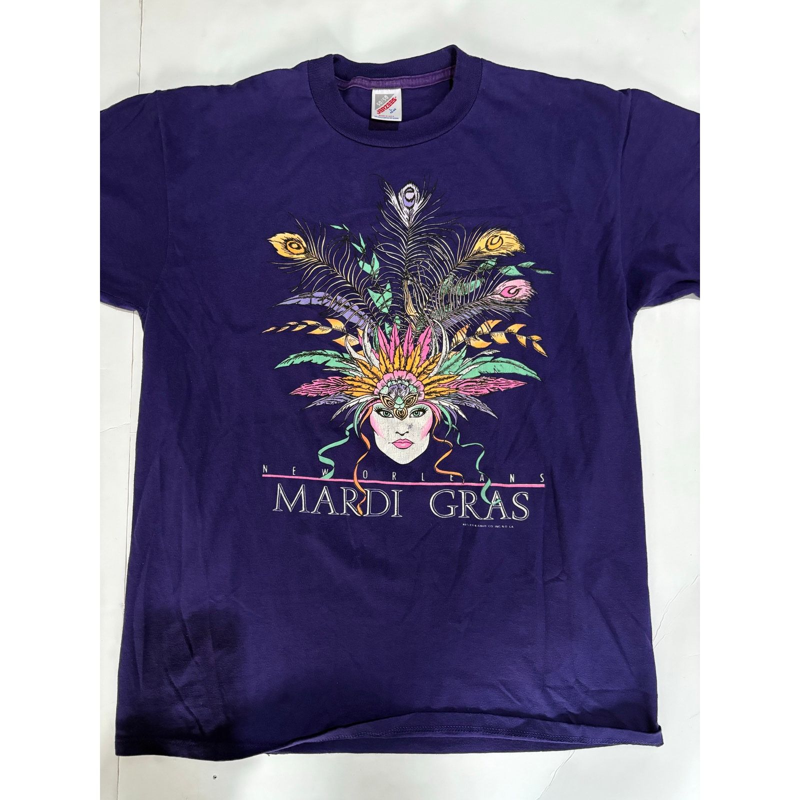 Jerzees Vintage Mardi Gras shirt 90s purple large Size US L / EU 52-54 / 3 - 1 Thumbnail