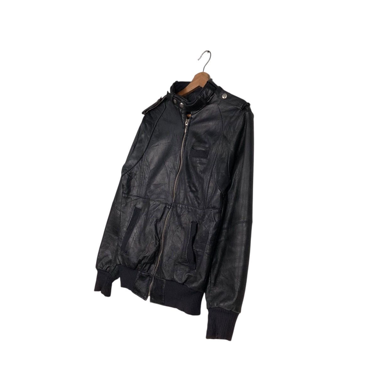 Japanese Brand 📌Vintage Genuine Leather Jacket Unknown Brand Issey Miyake Size US M / EU 48-50 / 2 - 3 Thumbnail