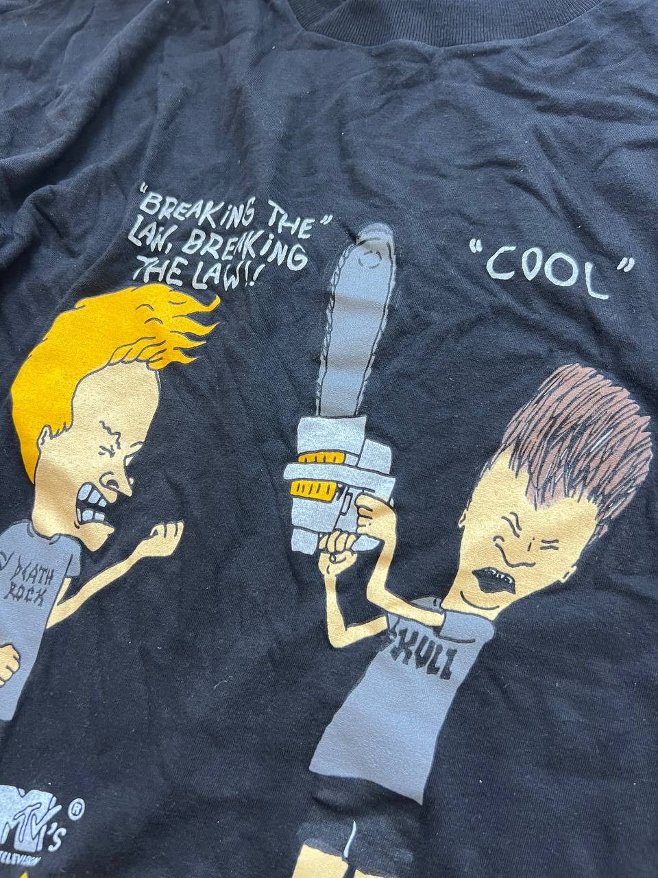 Band Tees × Vintage Vintage Rare 1994 Beavis and Butthead mtv Tee Size US L / EU 52-54 / 3 - 5 Thumbnail
