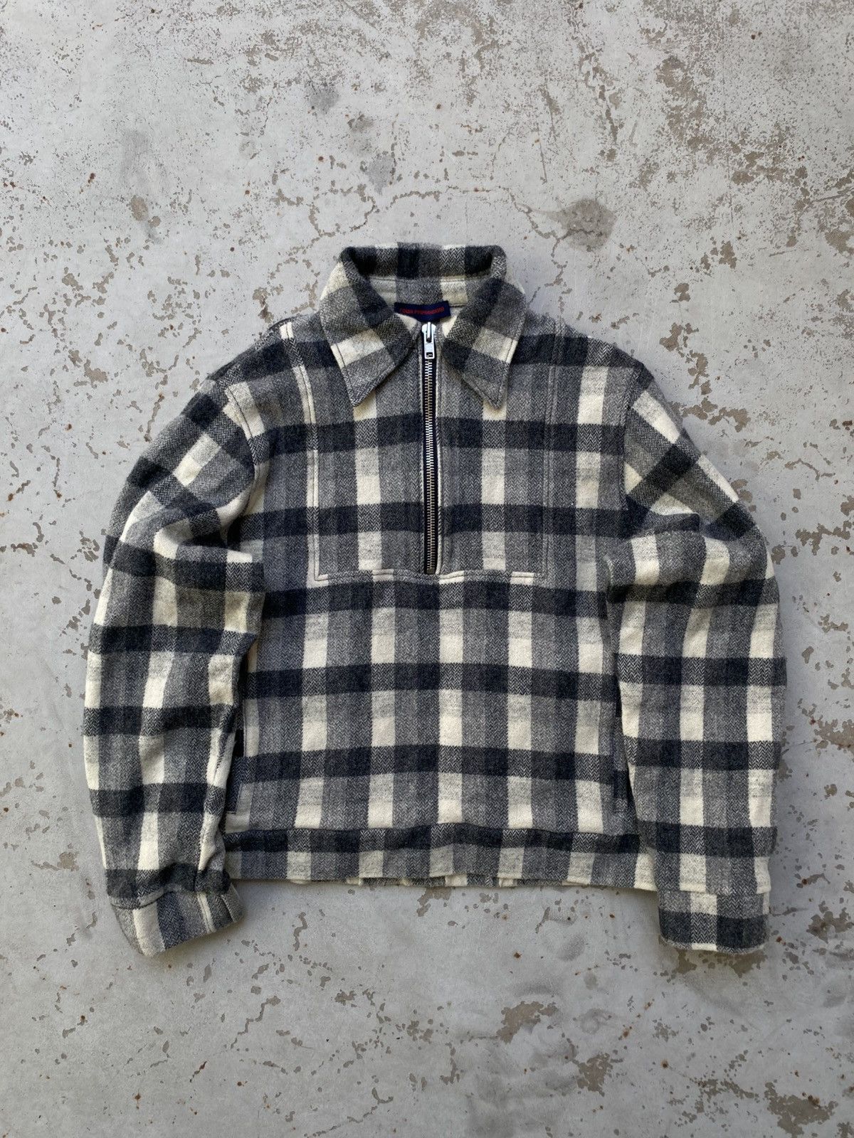 Gosha rubchinskiy FW15 grey flannel 3/4 zip jacket