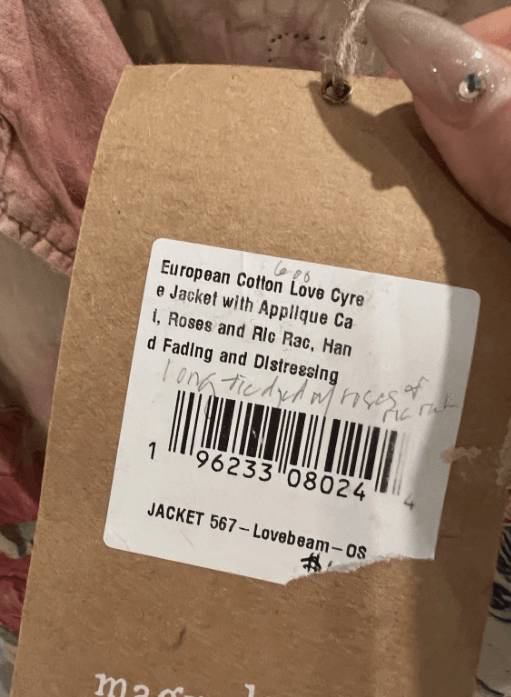 Magnolia Pearl Magnolia Pearl Cotton Love Cyree Jacket Size ONE SIZE - 7 Thumbnail
