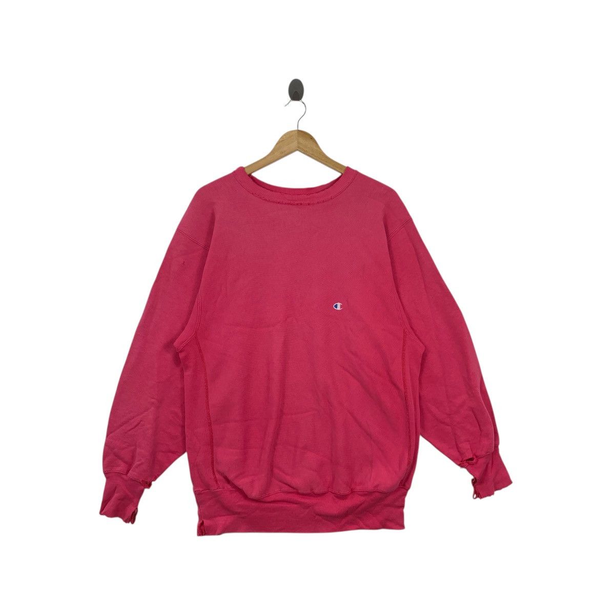 Champion Vintage 80’ CHAMPION REVERSE WEAVE Thrashed Pink Sweatshirt Size XL / US 12-14 / IT 48-50 - 1 Thumbnail