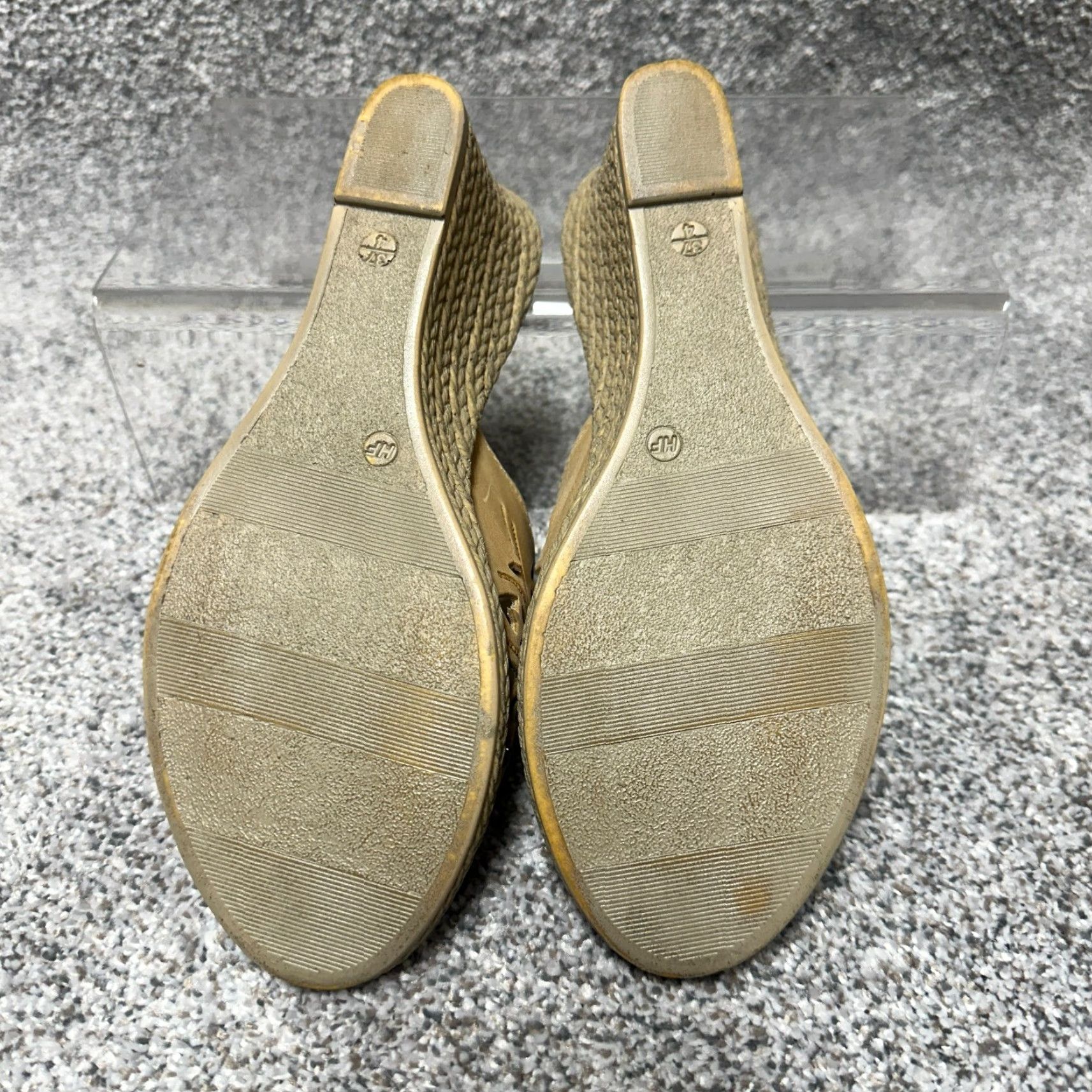 Vintage Spring Step Sandals Women's 37 Leather Espadrille Wedge Retro Boho Y2K Beige Slip On Comfortable Breathable Floral Pattern EU 37 US 6.5-7 Boots? Size US 7 / IT 37 - 7 Thumbnail