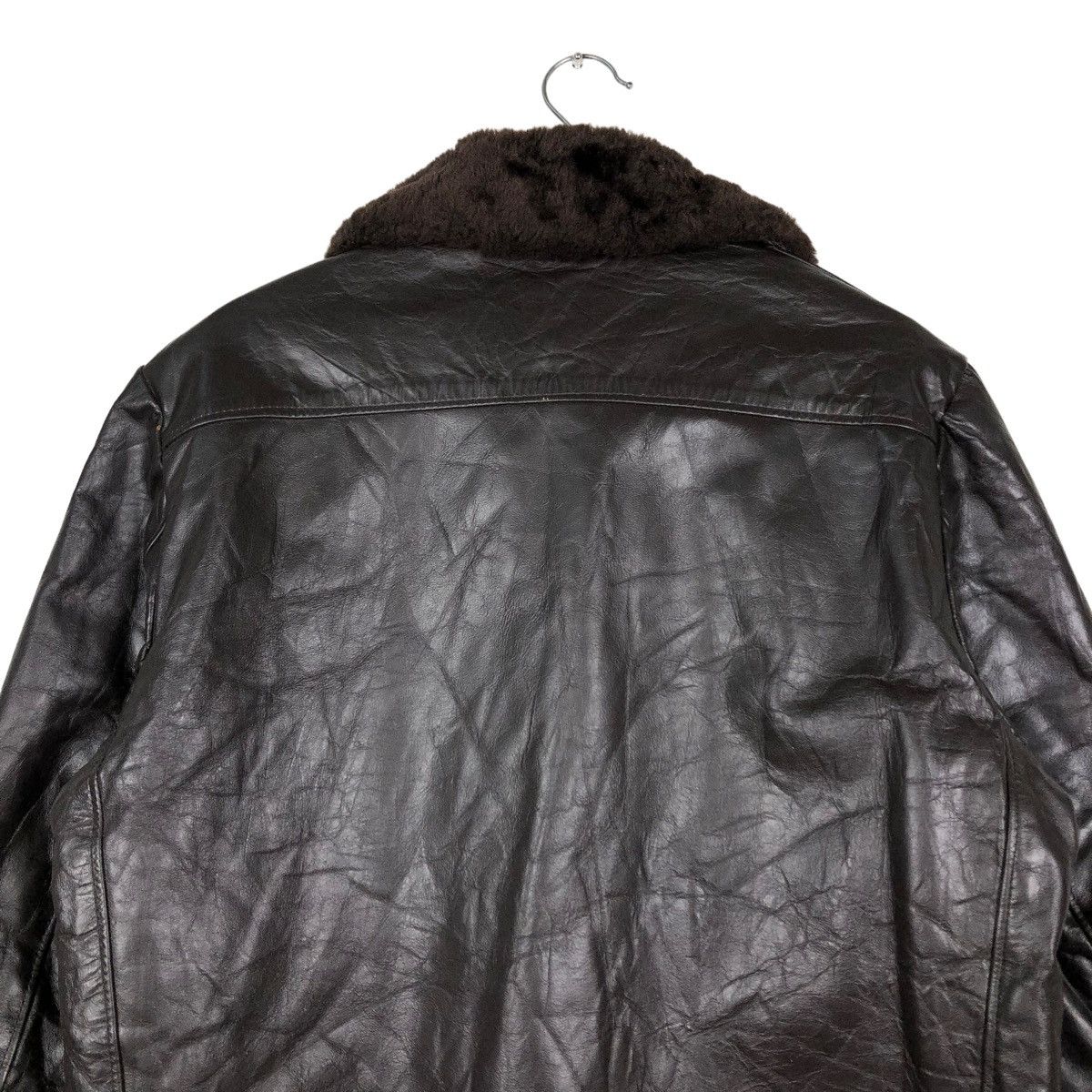 Vintage 🔥VTG 80’s GENUINE LEATHER JACKET SEARS USA MINK FUR COLLAR Size US M / EU 48-50 / 2 - 11 Thumbnail