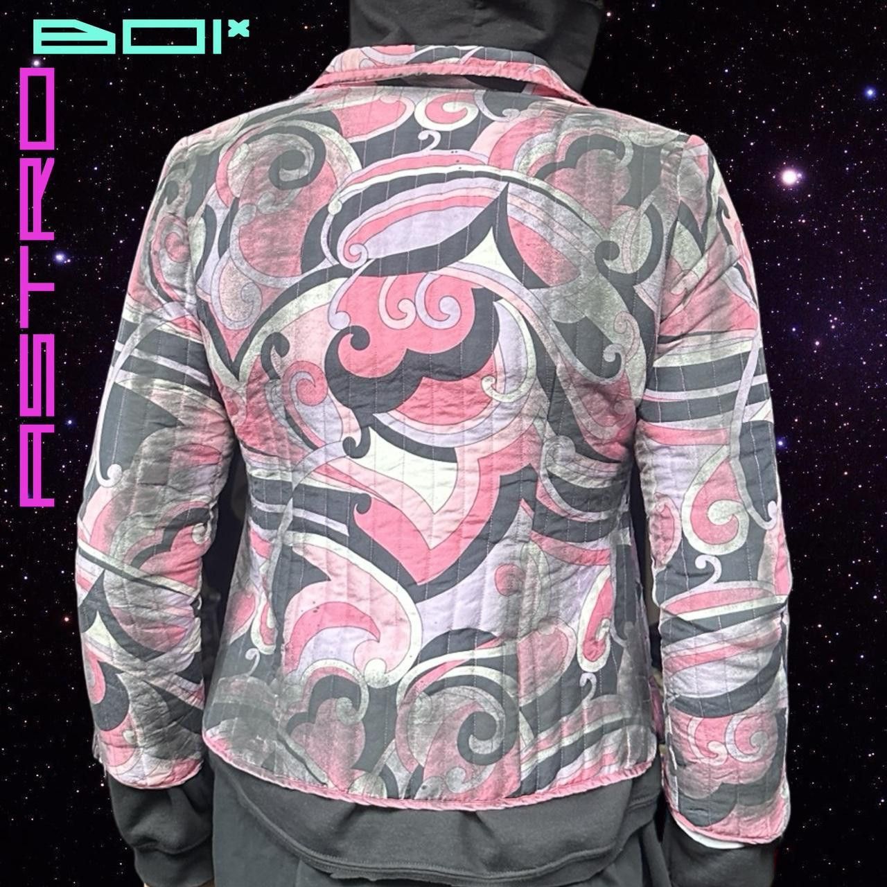 Other × Vintage ASTROBOI* Pink Pucci Print Quilted Jacket - Large Size L / US 10 / IT 46 - 4 Thumbnail