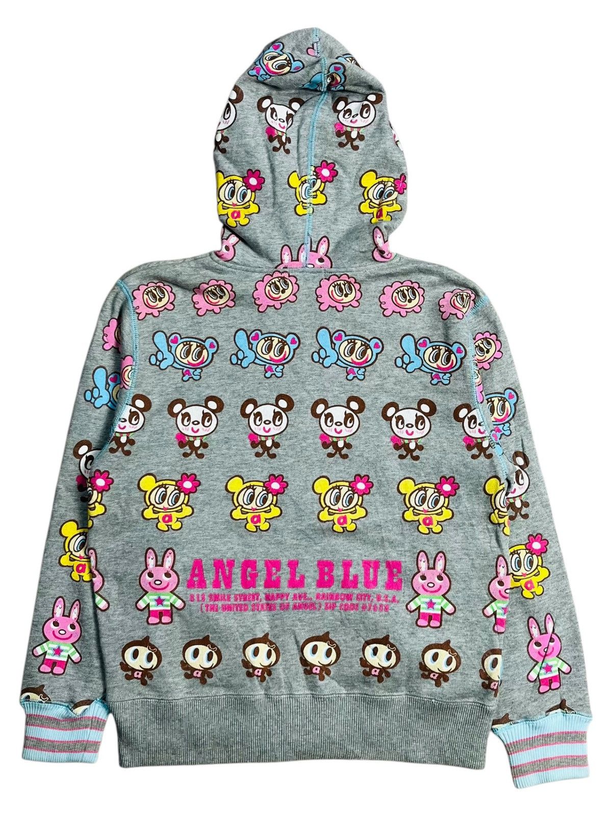 2000s Angel Blue - Full Printed Mascots Zip Hoodie