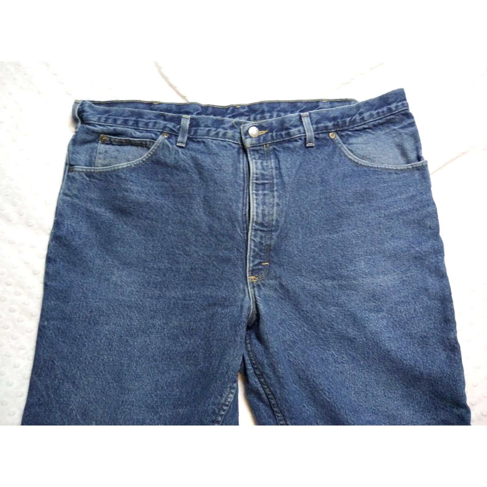 Vintage VINTAGE OshKosh B'gosh Jeans Mens 44x30 Red Flannel Lined Blue Denim Straight Leg 90s Pants Size US 44 / EU 60 - 4 Thumbnail