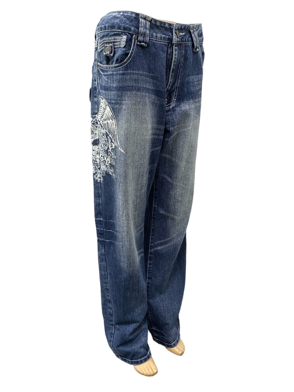 Hysteric Glamour × Japanese Brand × Red Monkey undercover gothic wing skull style baggy loose jeans Size US 34 / EU 50 - 3 Thumbnail