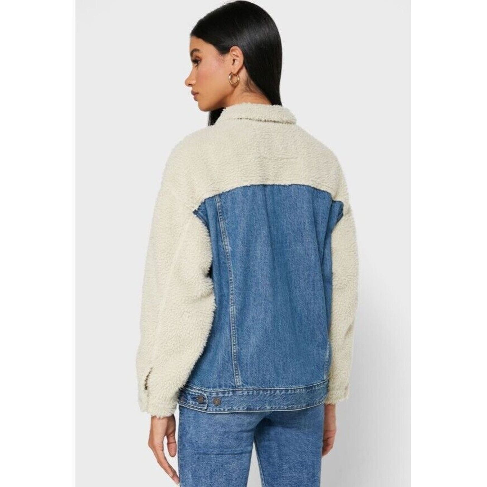 American Eagle Outfitters American Eagle Womens Denim Jacket Faux Sherpa Sz M Western Size M / US 6-8 / IT 42-44 - 10 Thumbnail