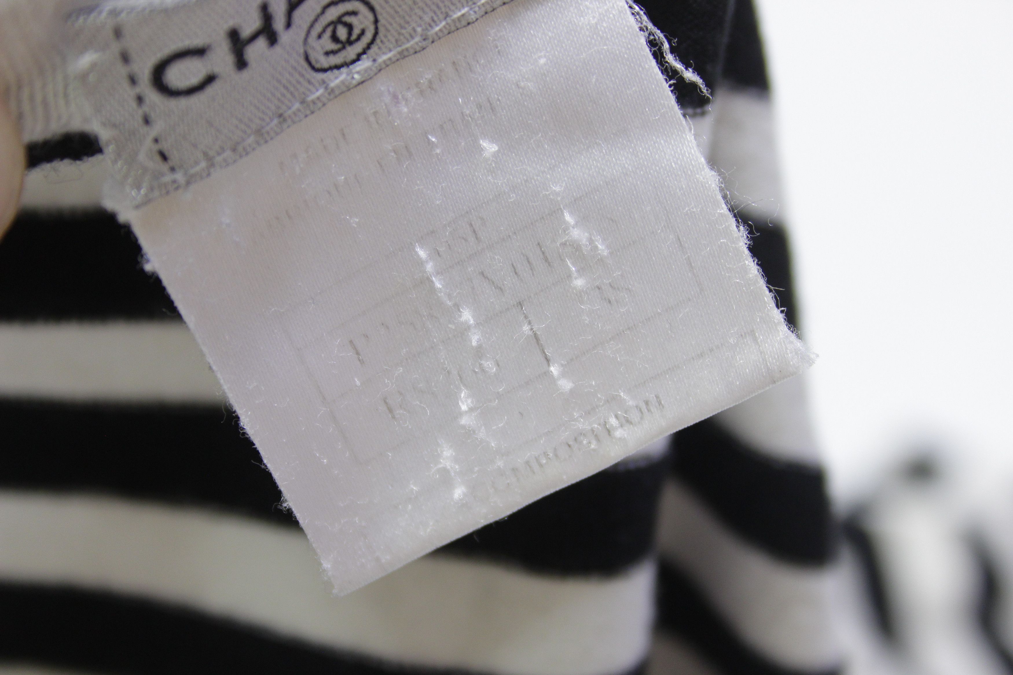 Chanel Striped Logo Sweater Vintage Size S / US 4 / IT 40 - 10 Thumbnail