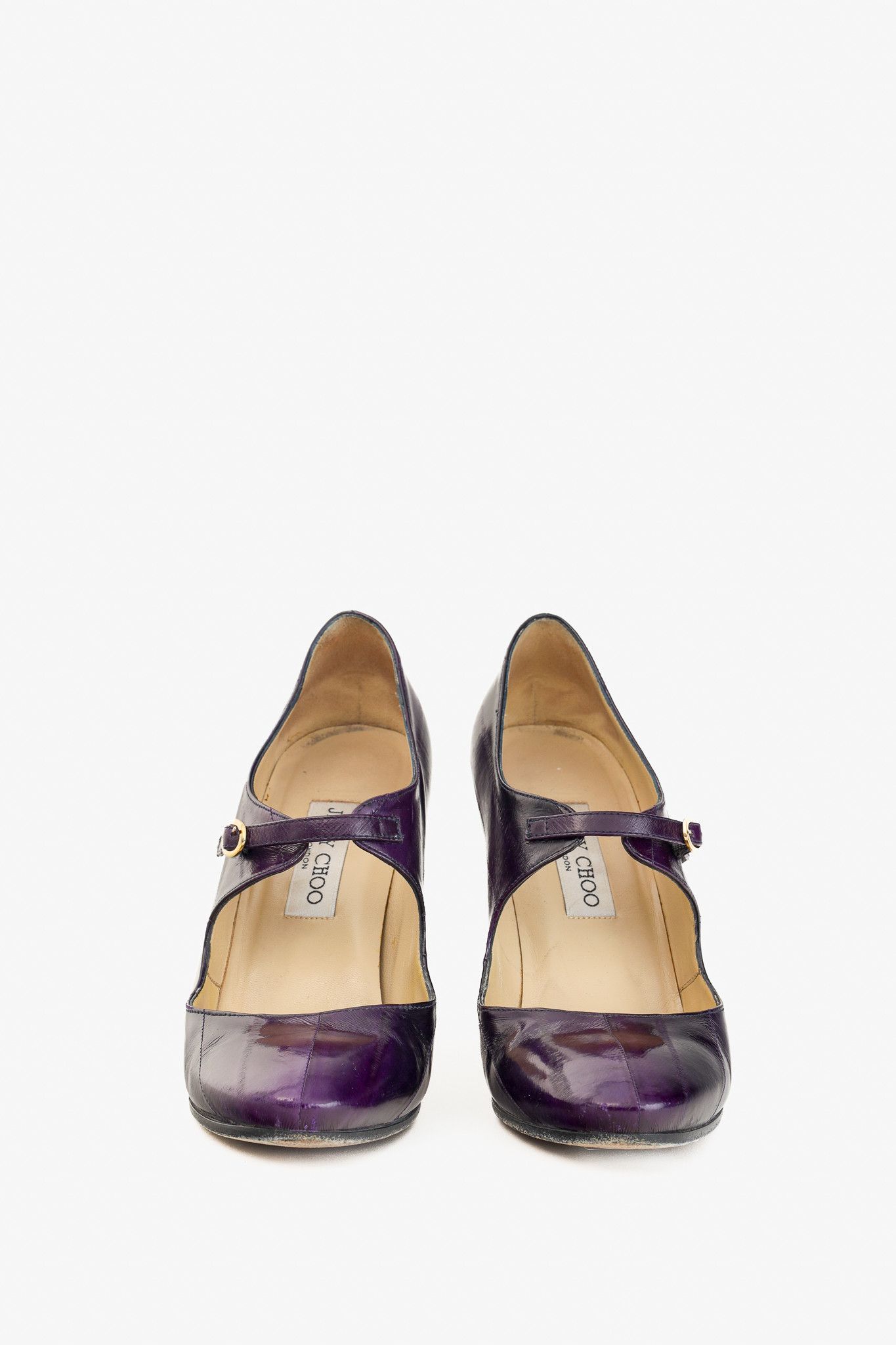 Jimmy Choo Jimmy Choo Kiln Purple Eel Mary Jane Pumps Size US 9 / IT 39 - 9 Thumbnail