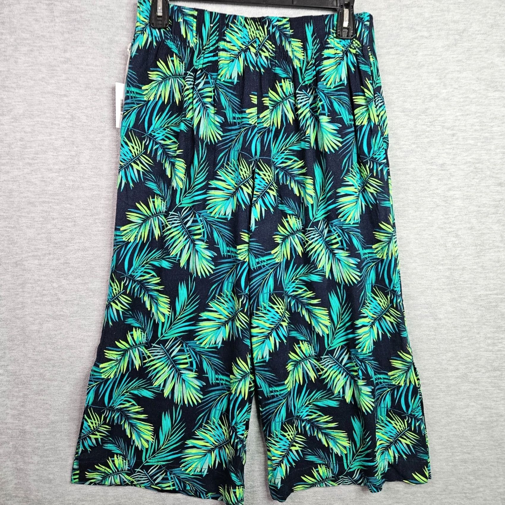 Soft Surroundings Soft Surroundings Pants Women Adult Regular Size M Green Floral Linen Rayon Front Flat Button New Size 32" / US 10 / IT 46 - 2 Thumbnail