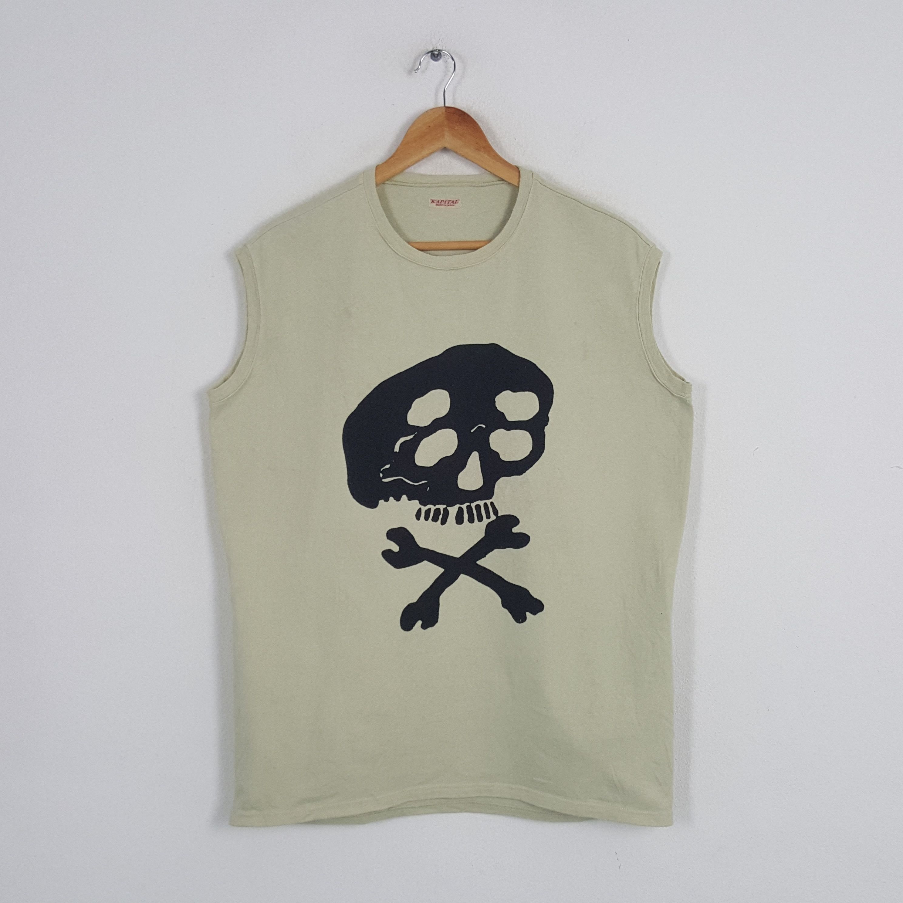 Japanese Brand × Vintage Vintage Kapital Japanese Punk Skull Sleeveless Tshirt Size US XL / EU 56 / 4 - 1 Thumbnail