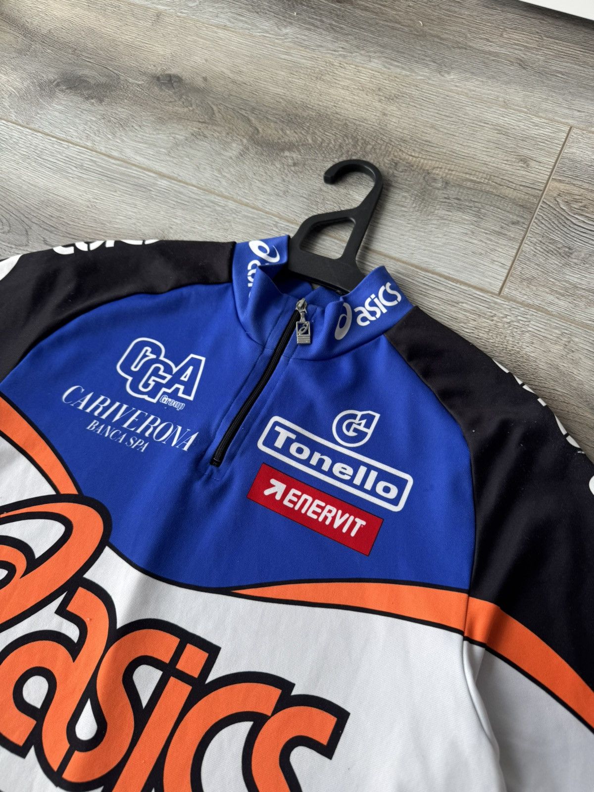 Asics Vintage 90s Asics Bike Team Official Cycling Jersey Size US M / EU 48-50 / 2 - 8 Thumbnail