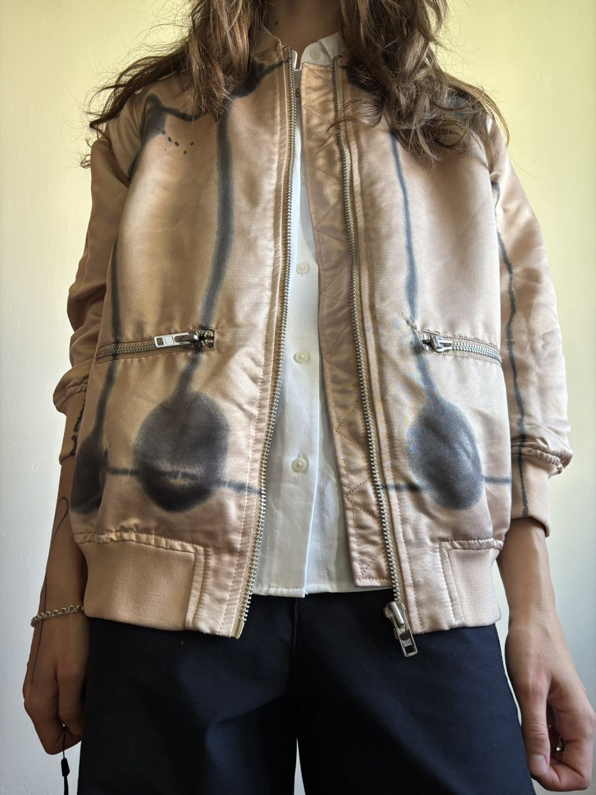 Carin Wester × Designer Carin Wester vintage bomber jacket graffiti y2k Scandinavian Size XS / US 0-2 / IT 36-38 - 1 Thumbnail