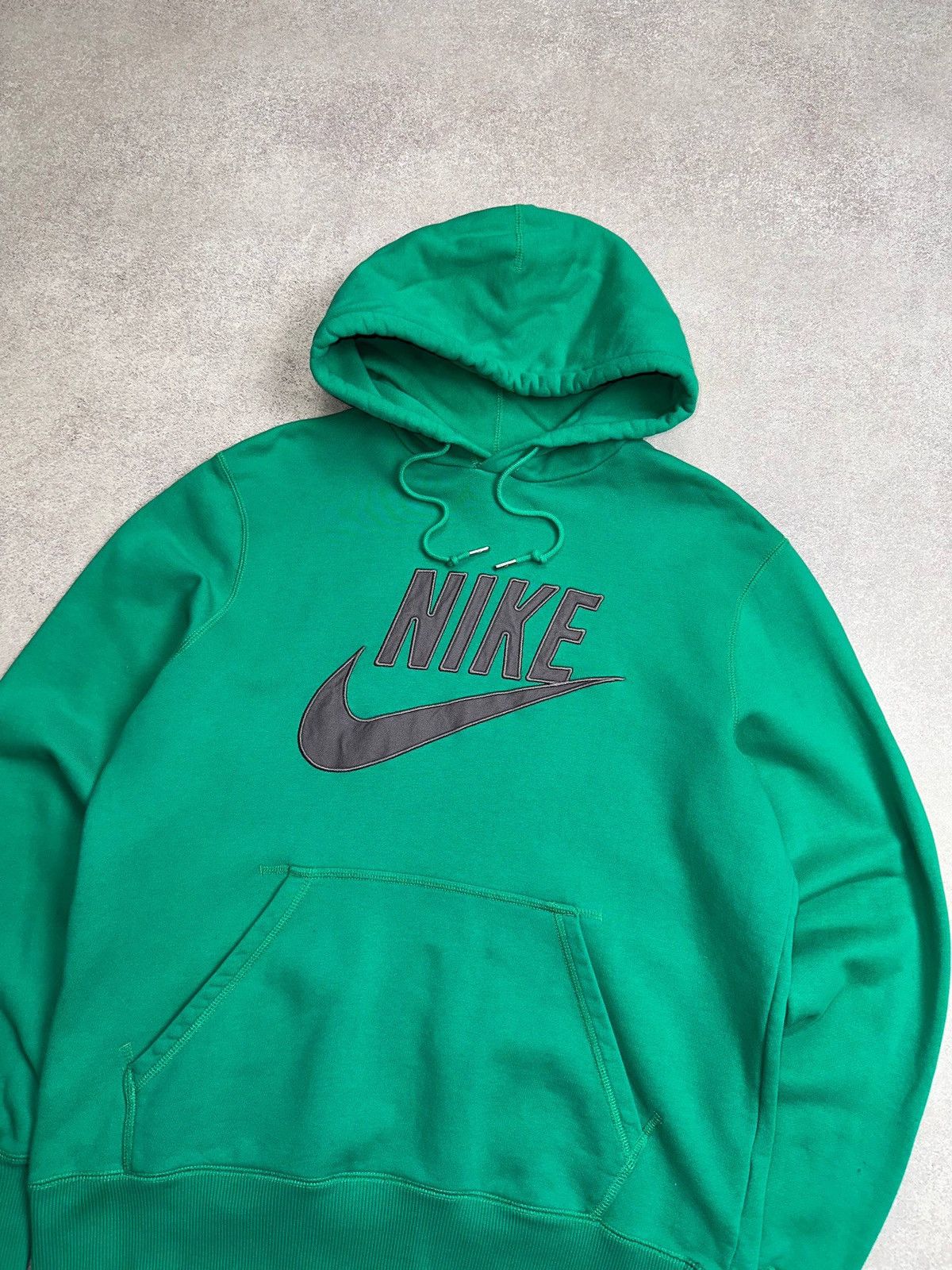 Nike Vintage 90s Nike Big Swoosh Boxy Hoodie Rare M Size US M / EU 48-50 / 2 - 3 Thumbnail