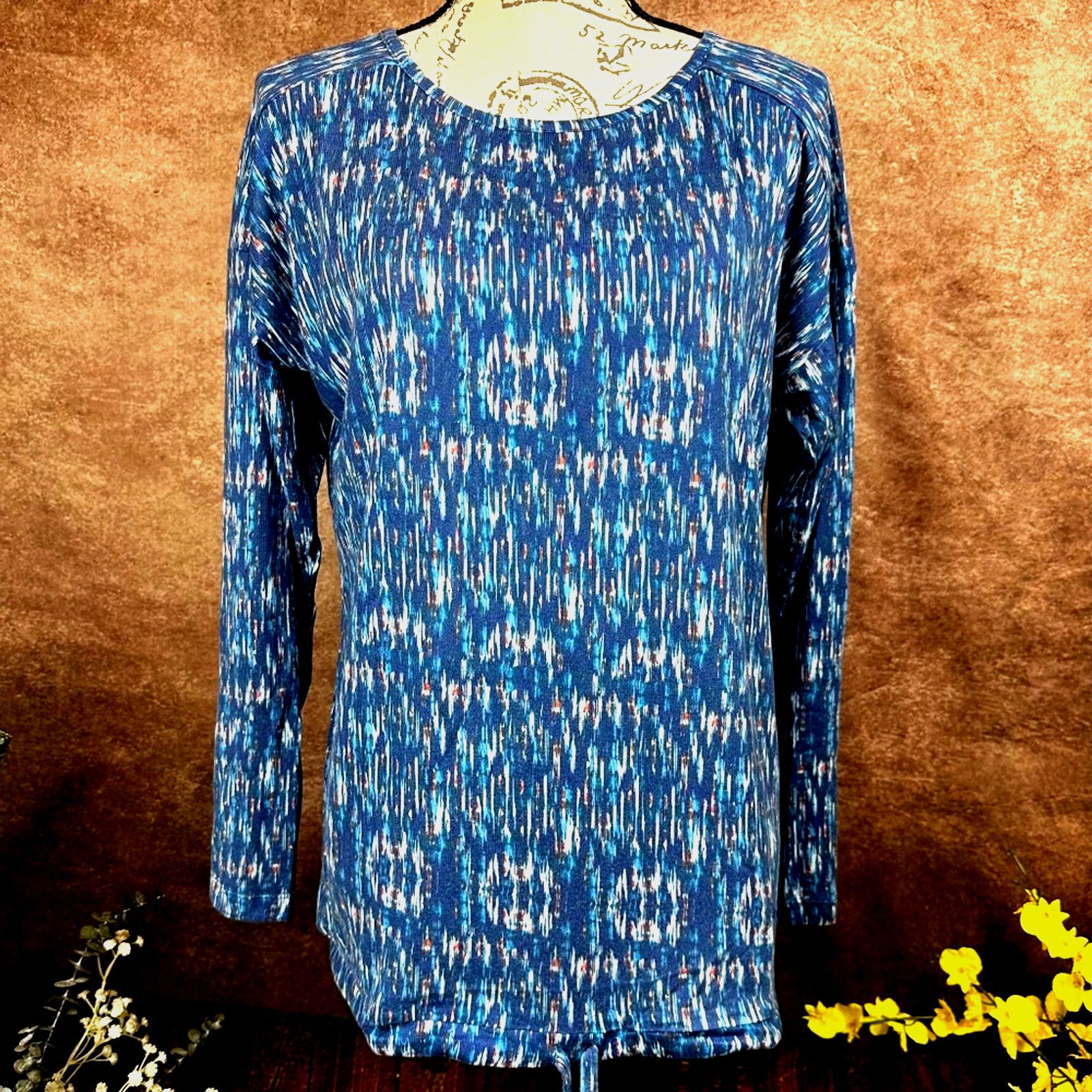 Other Retreat Rhonda Shear Drawstring Hem Tunic Peacock Blue L Size M / US 6-8 / IT 42-44 - 4 Thumbnail